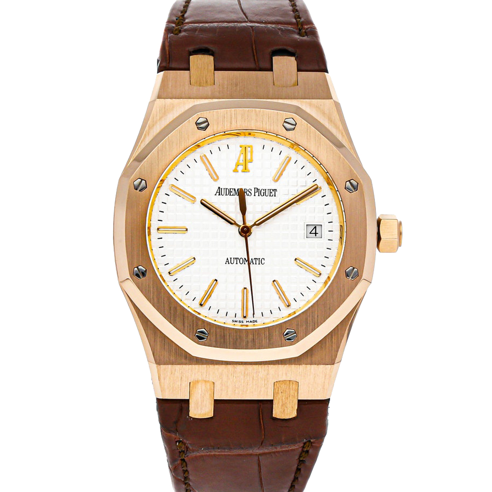 Audemars Piguet Silver 18K Rose Gold Royal Oak 15300OR. OO. D088CR.02 Men's Wristwatch 39 MM