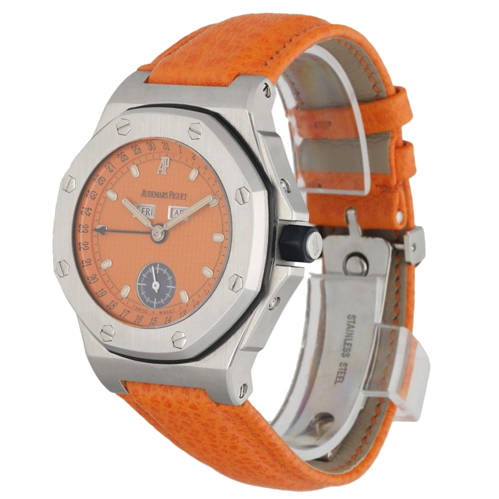 Audemars Piguet Orange Stainless Steel Royal Oak Offshore 25808ST Men's Wristwatch 39 MM
Audemars Piguet Orange Stainless Steel Royal Oak Offshore 25808ST Men's Wristwatch 39 MM
