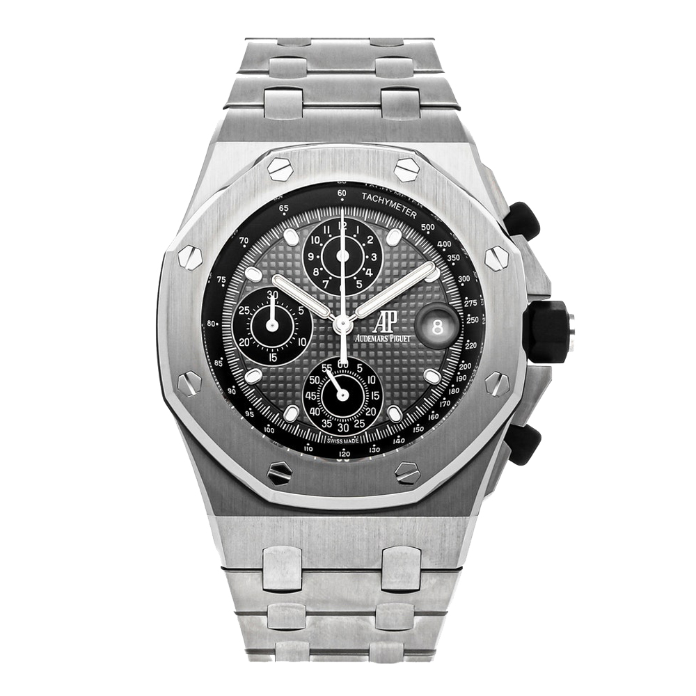 Audemars Piguet Grey Titanium Royal Oak Offshore Chronograph 26238TI. OO.2000TI.01 Men's Wristwatch 42 MM