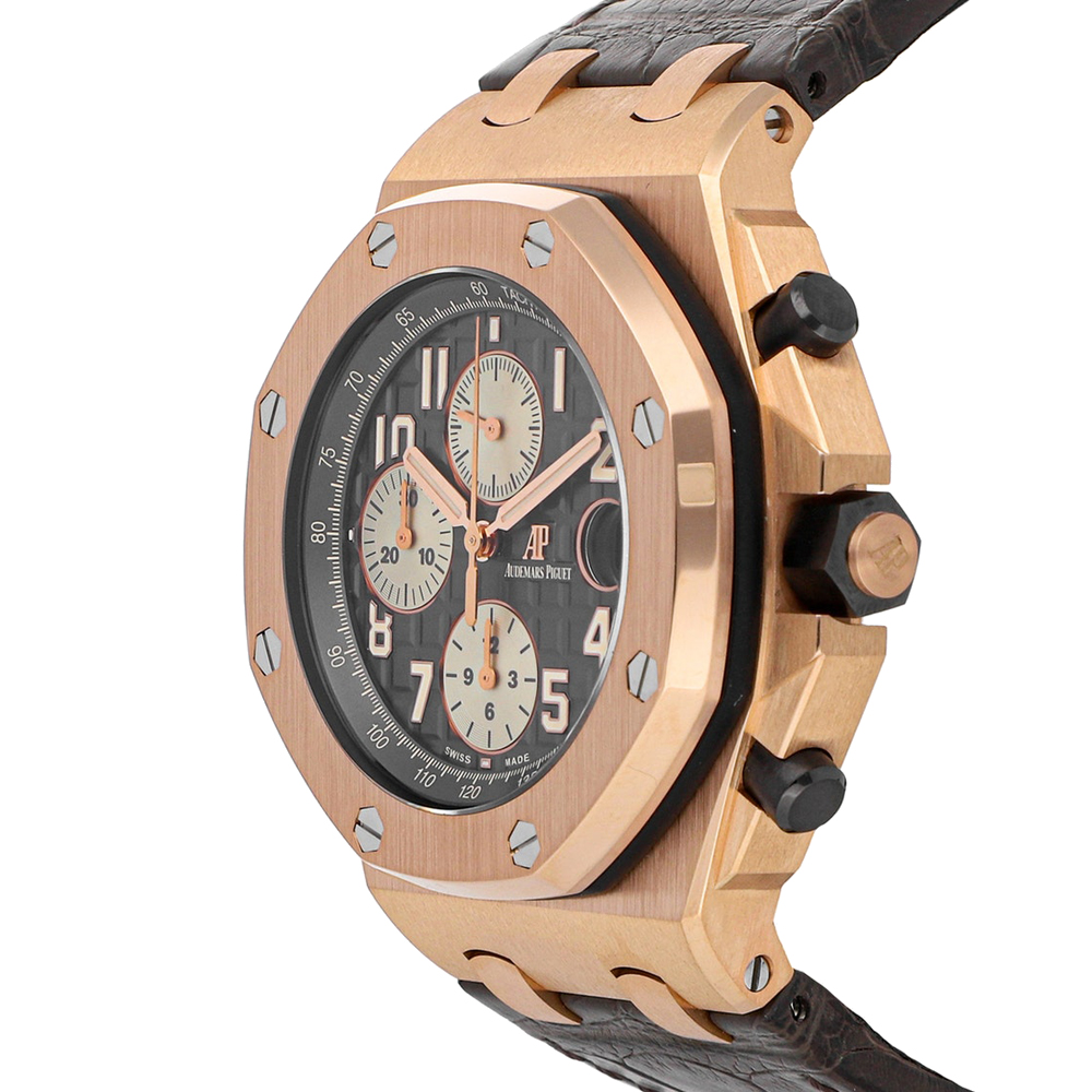 Audemars Piguet Grey 18K Rose Gold Royal Oak Offshore 26470OR Men's Wristwatch 42 mm
Audemars Piguet Grey 18K Rose Gold Royal Oak Offshore 26470OR Men's Wristwatch 42 mm