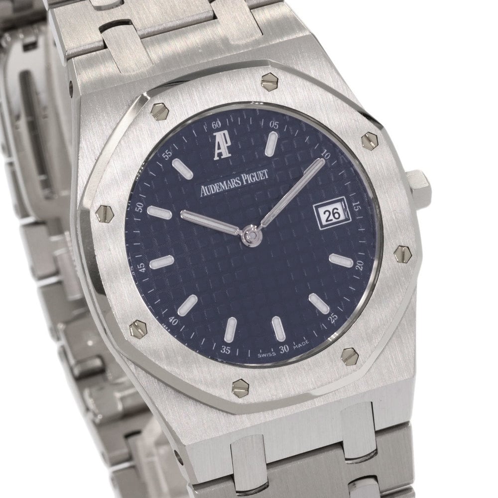 Audemars Piguet Blue Stainless Steel Royal Oak 56175ST.0.0789ST Quartz Men's Wristwatch 33mm
