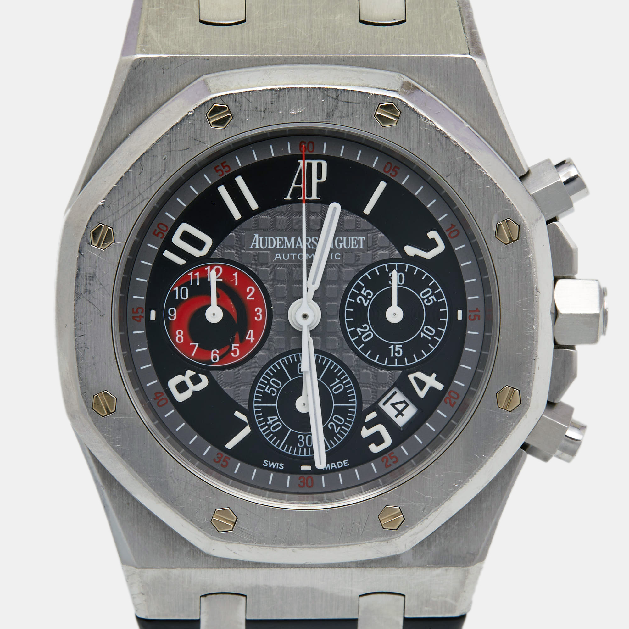 Audemars Piguet Grey Stainless Steel Rubber Royal Oak City Of Sails Limited Edition 25979ST.O.0002CA.01 Men's Wristwatch 39 Mm
