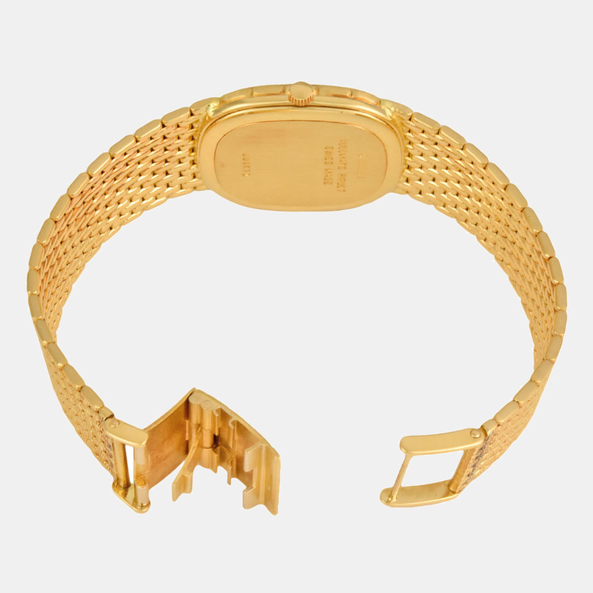 Audemars Piguet Champagne Diamond 18k Yellow Gold Cobra K18YG Quartz Men's Wristwatch 28 Mm