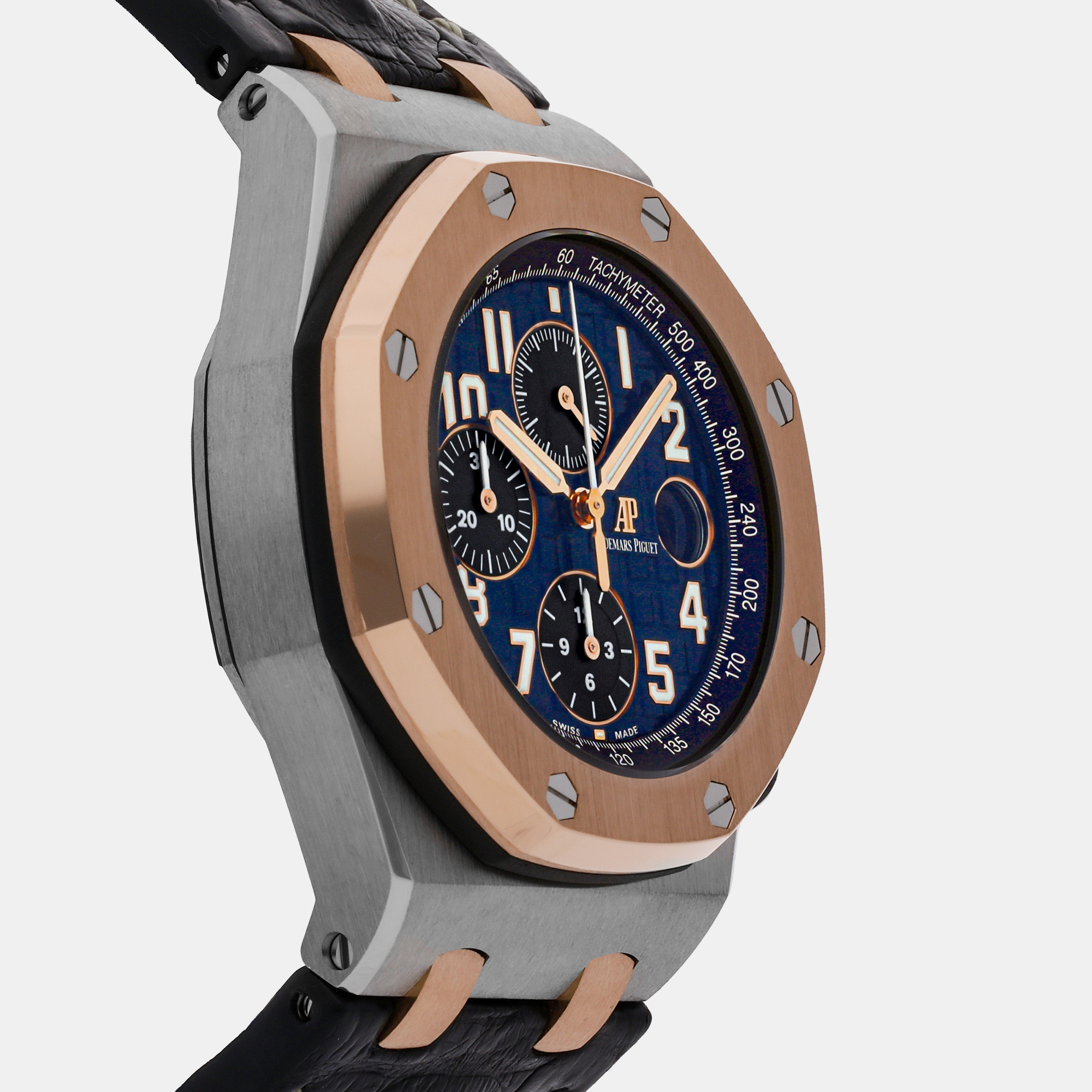Audemars Piguet Blue Stainless Steel Royal Oak Offshore 26471SR.OO.D101CR.01 Automatic Men's Wristwatch 42 Mm