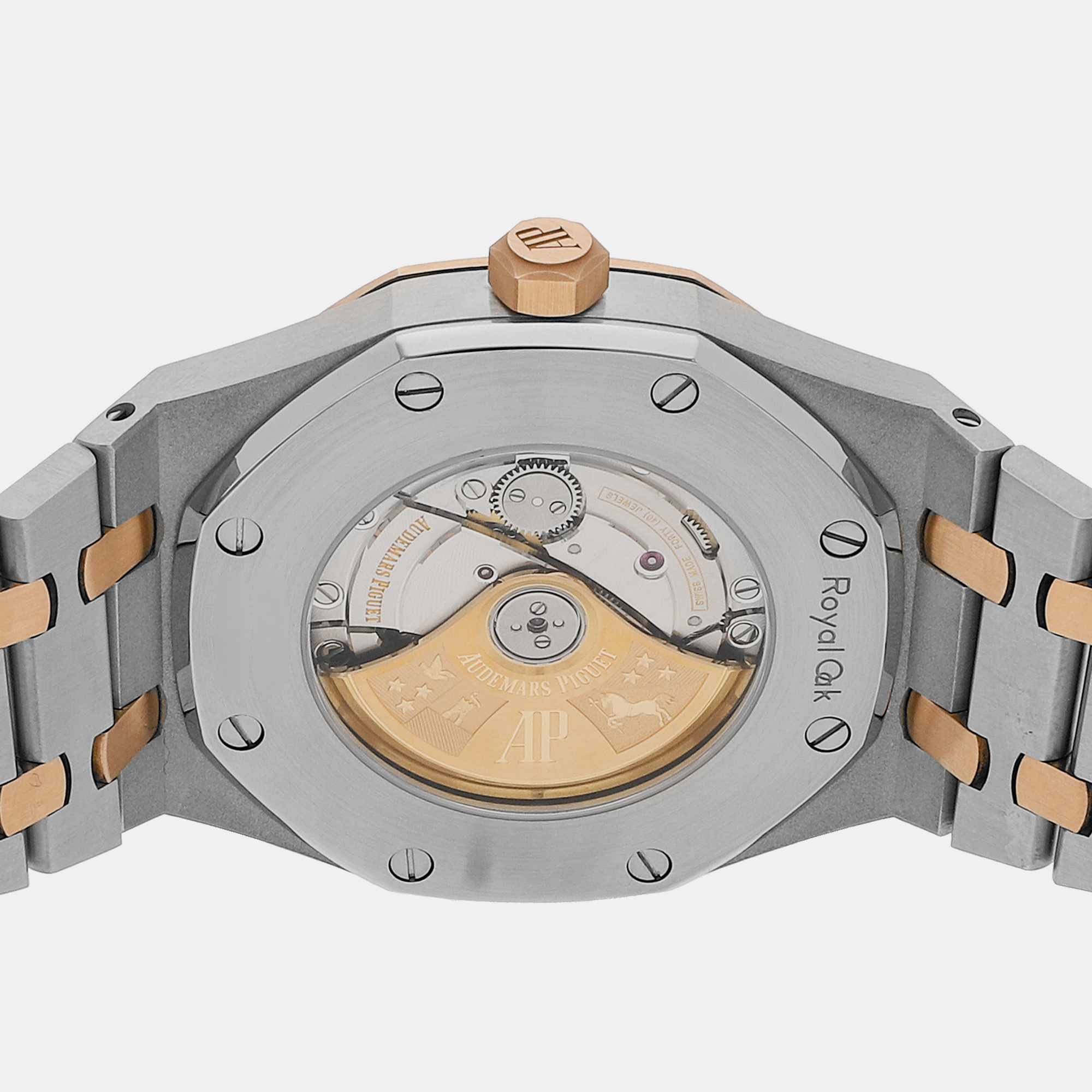 Audemars Piguet Silver 18k Rose Gold And Stainless Steel Royal Oak 15400SR.OO.1220SR.01 Automatic Men's Wristwatch 41 Mm