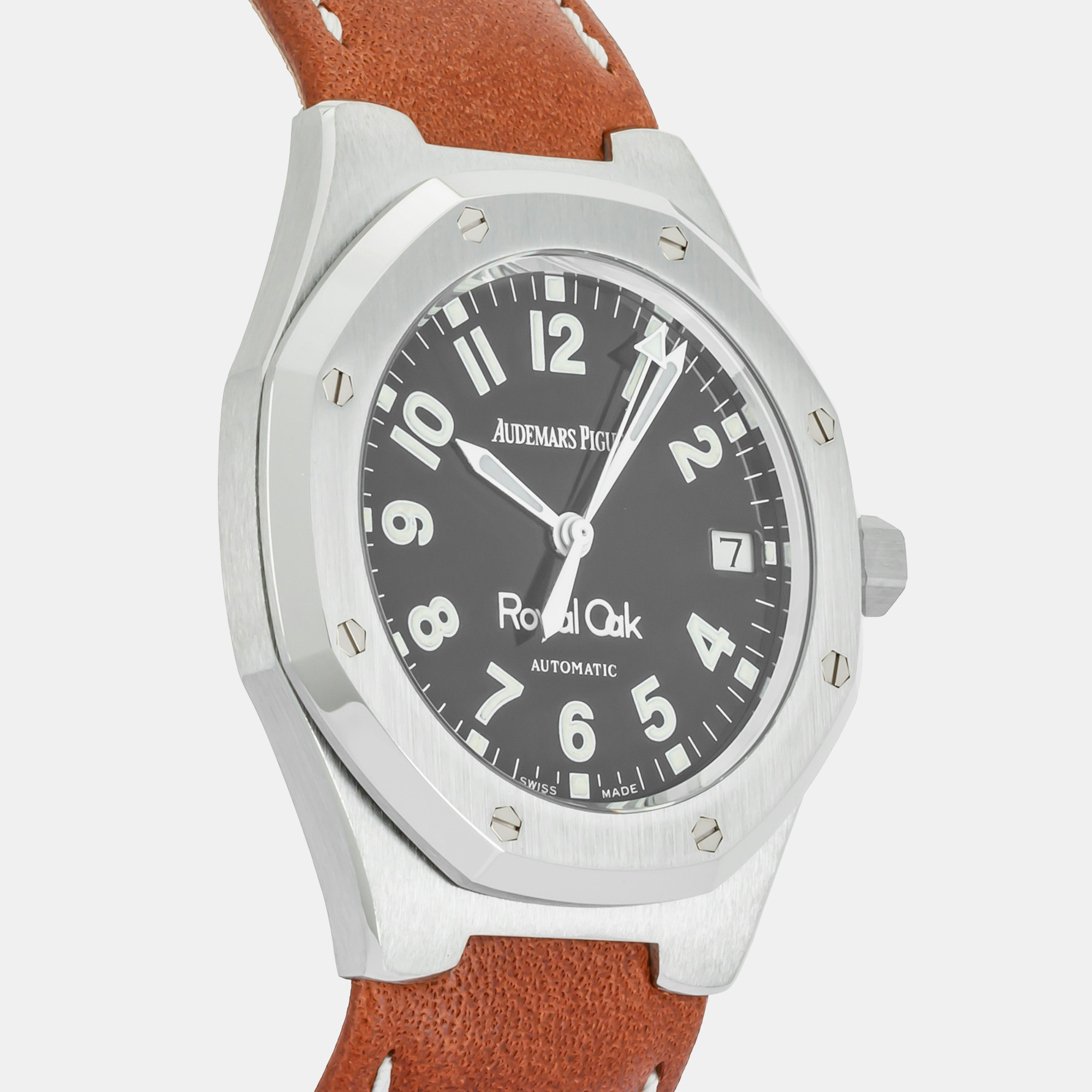 Audemars Piguet Black Stainless Steel Royal Oak 14800ST.OO.D080VS.14 Automatic Men's Wristwatch 36 Mm
