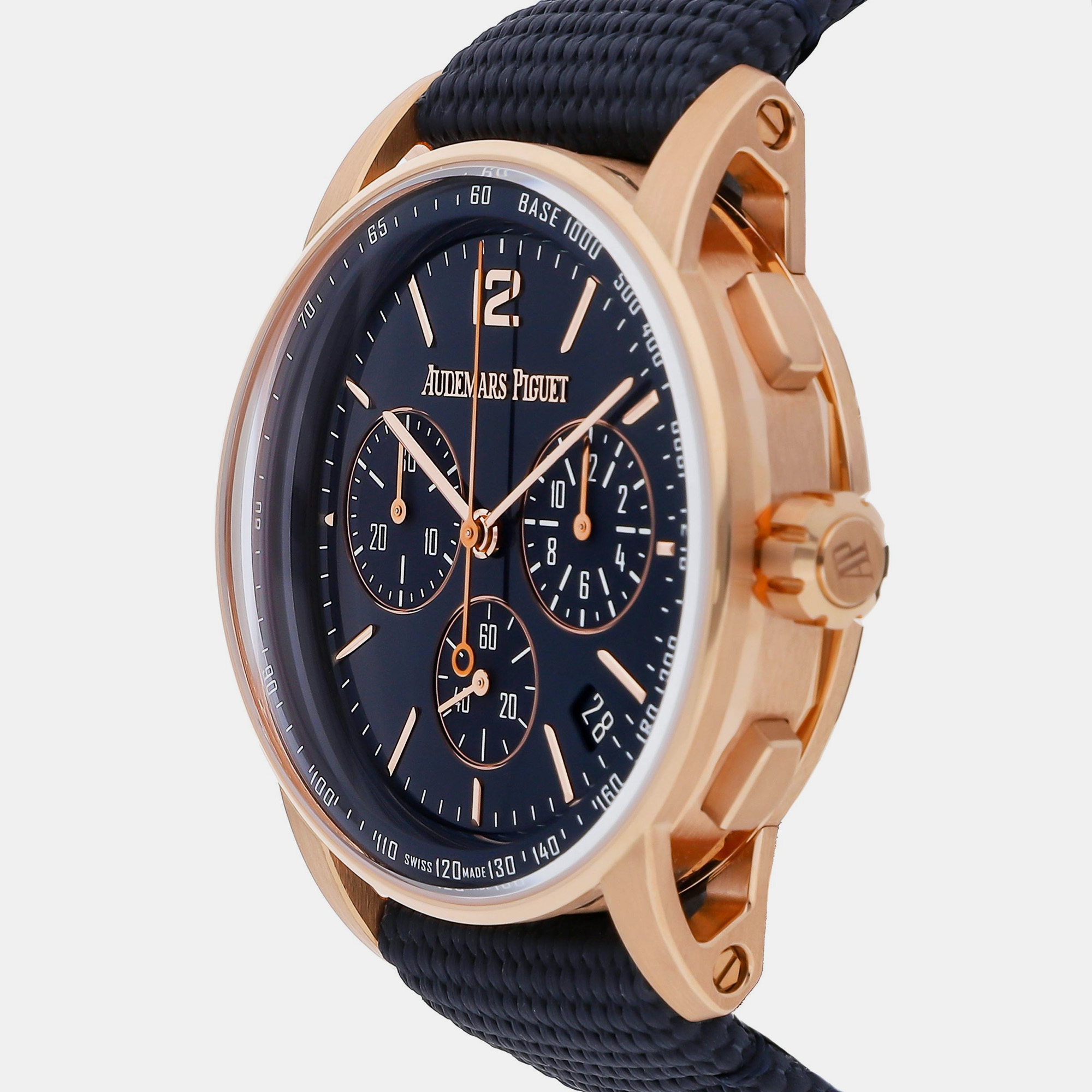 Audemars Piguet Blue 18k Rose Gold Code 11.59 26393OR.OO.A027KB.01 Automatic Men's Wristwatch 41 Mm