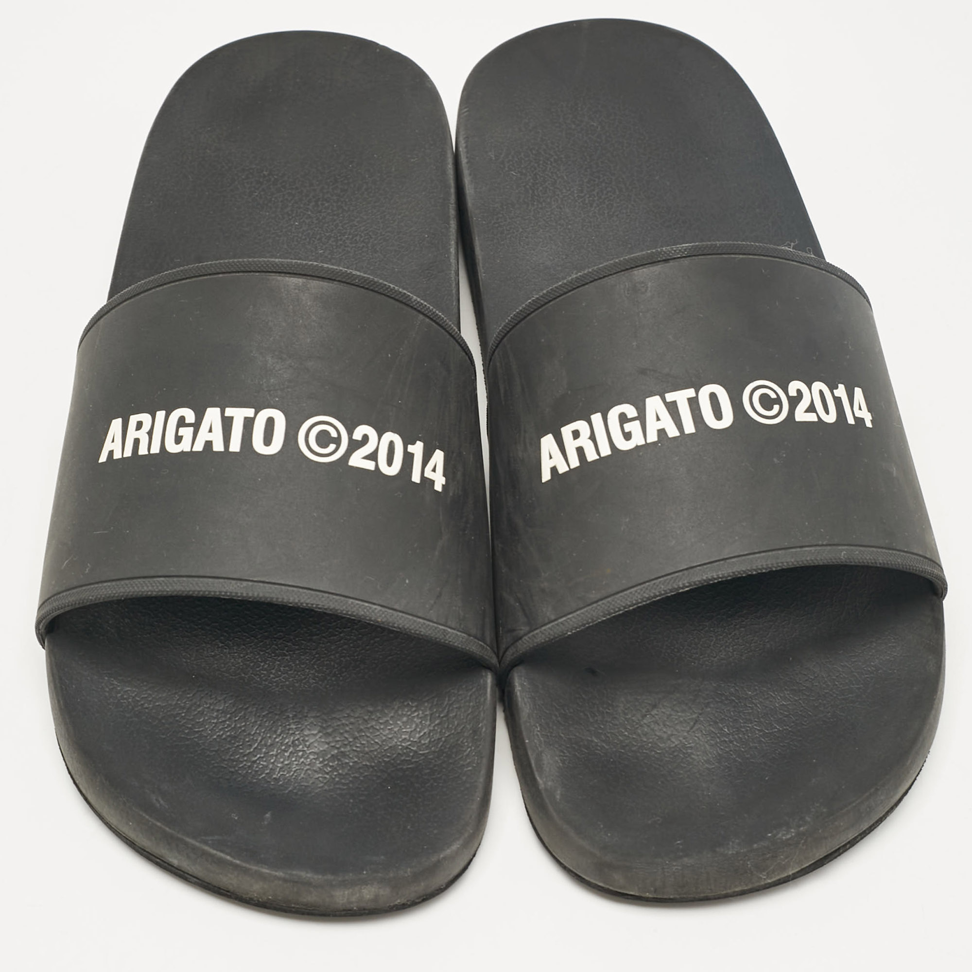 Axel Arigato Black Rubber Pool Slides Size 42