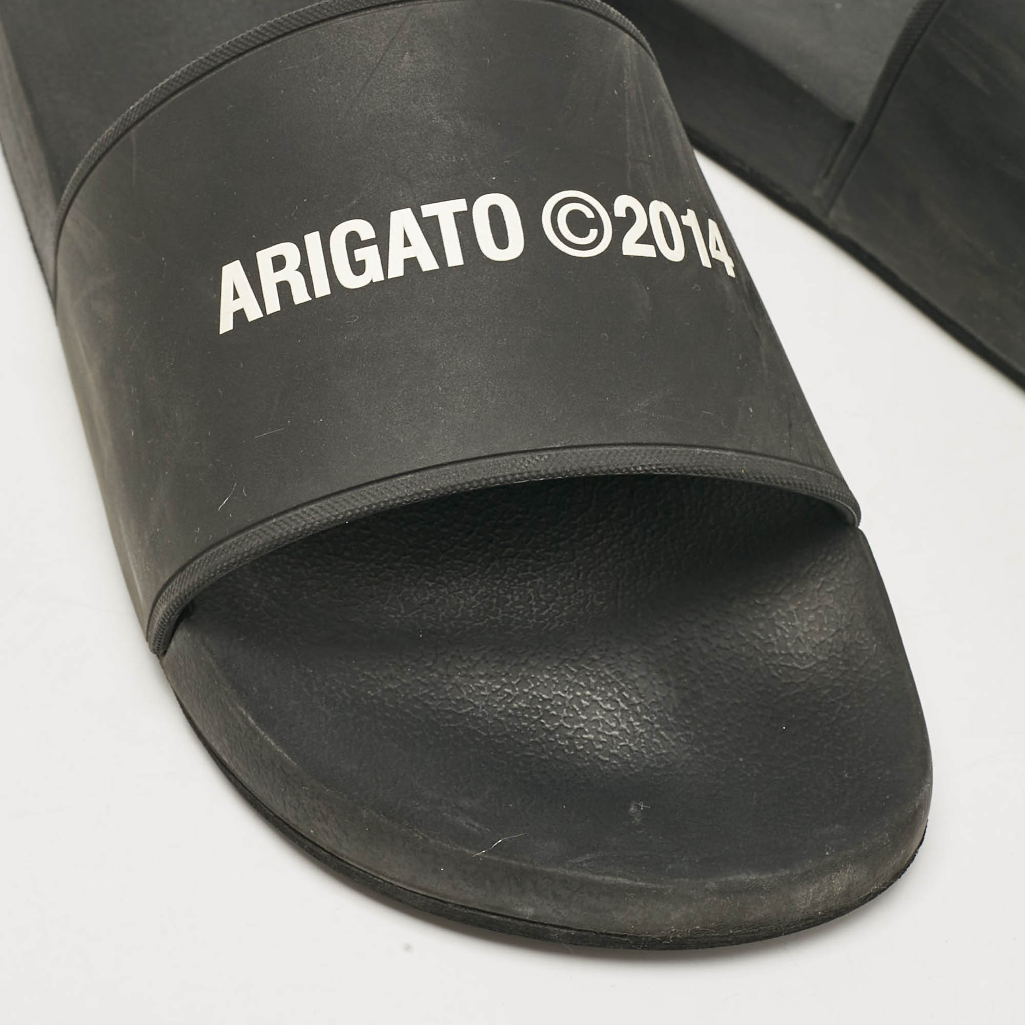 Axel Arigato Black Rubber Pool Slides Size 42