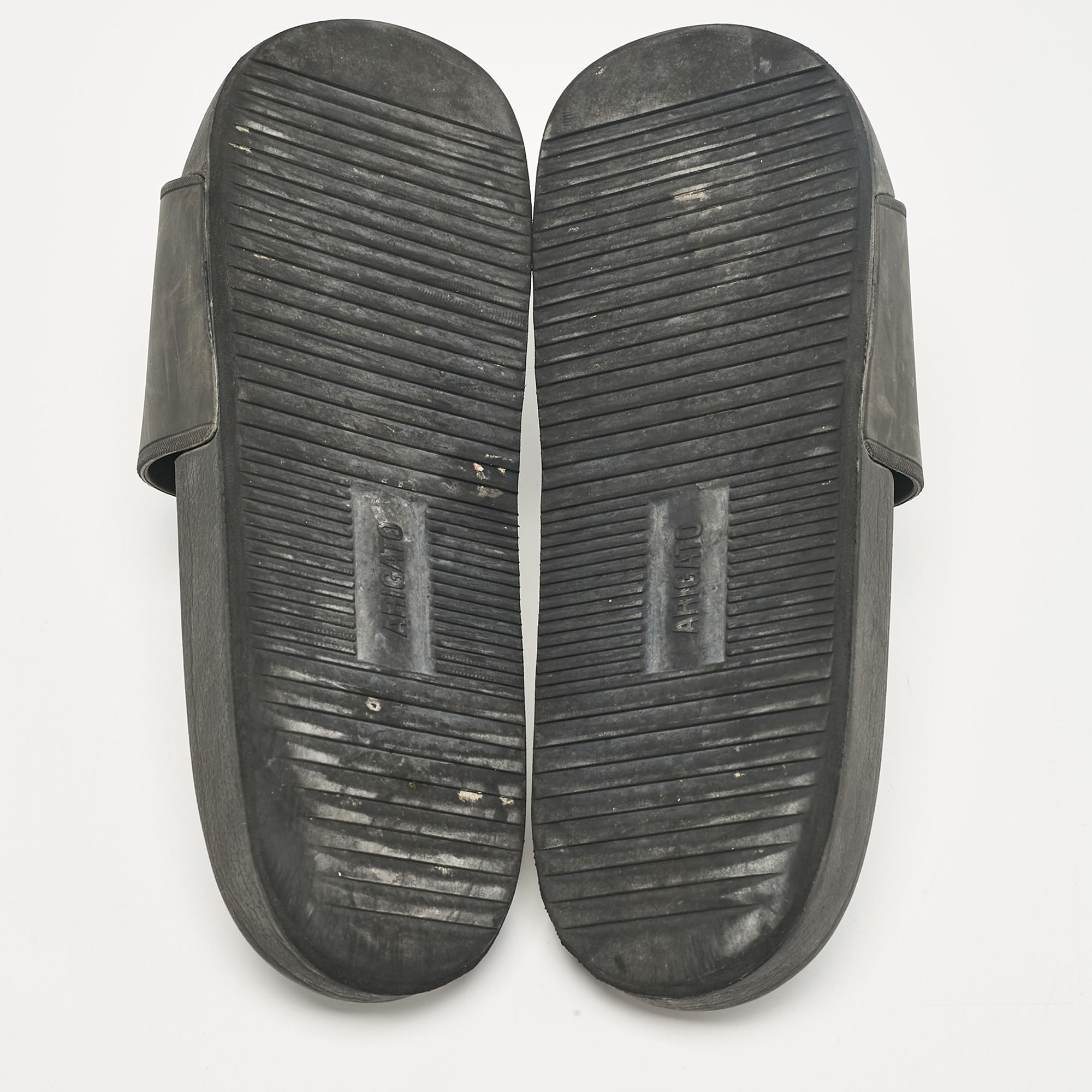 Axel Arigato Black Rubber Pool Slides Size 42