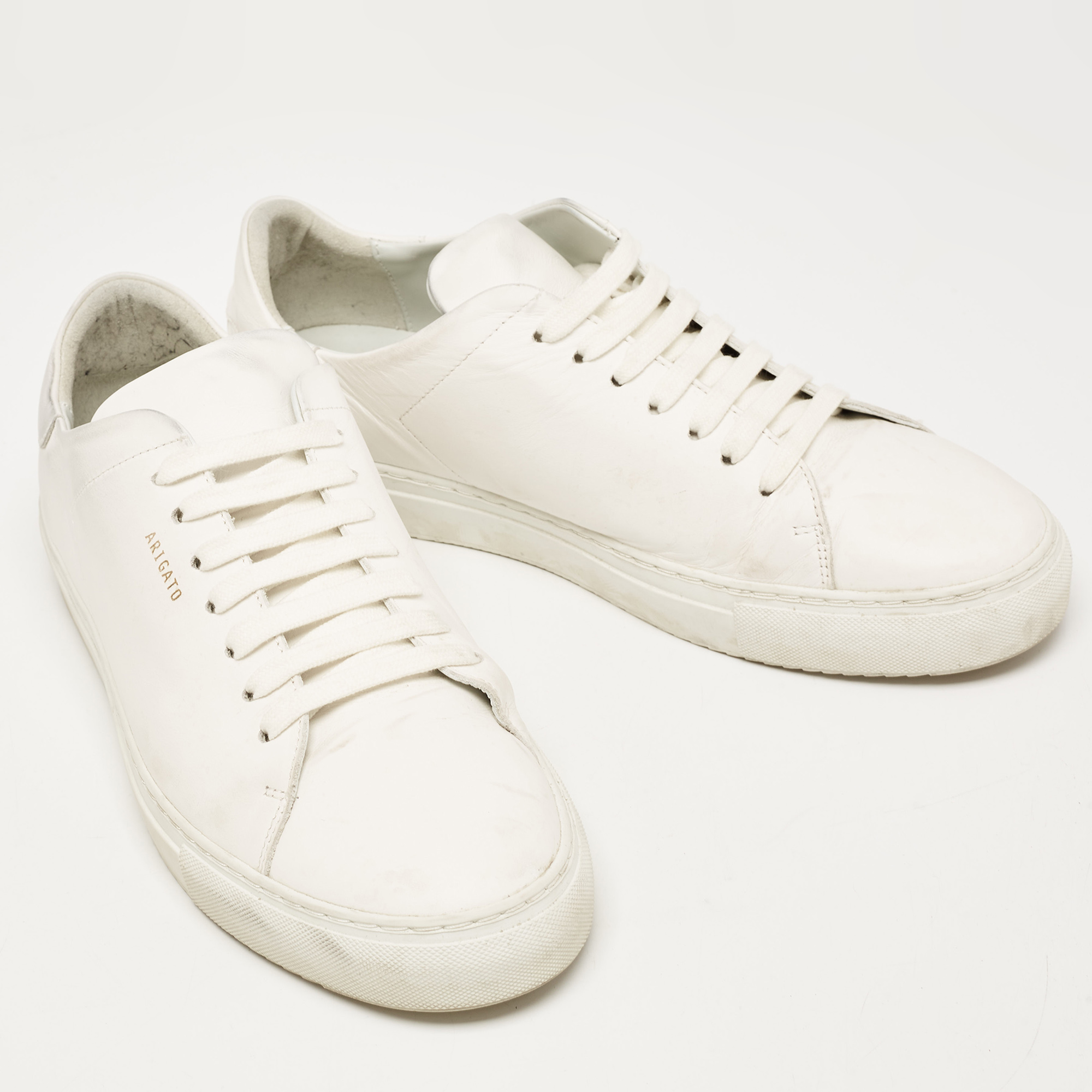 Axel Arigato White Leather Low Top Sneakers Size 43