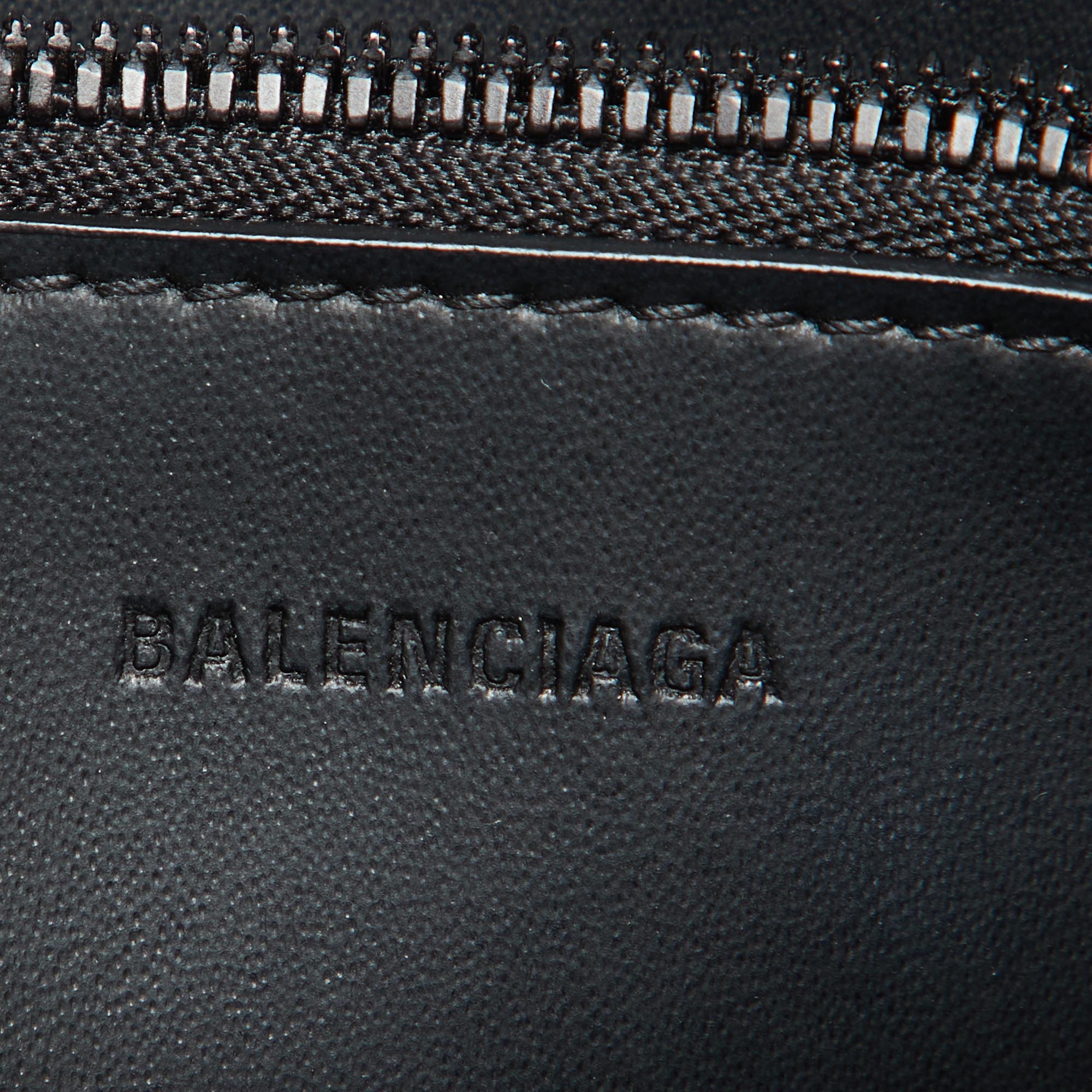 Balenciaga Black Leather Hourglass XL Belt Pack Bag