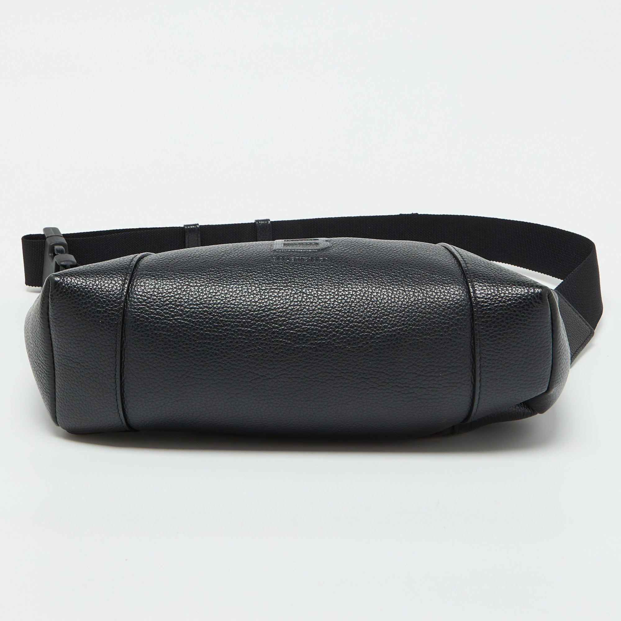 Balenciaga Black Leather Hourglass XL Belt Pack Bag