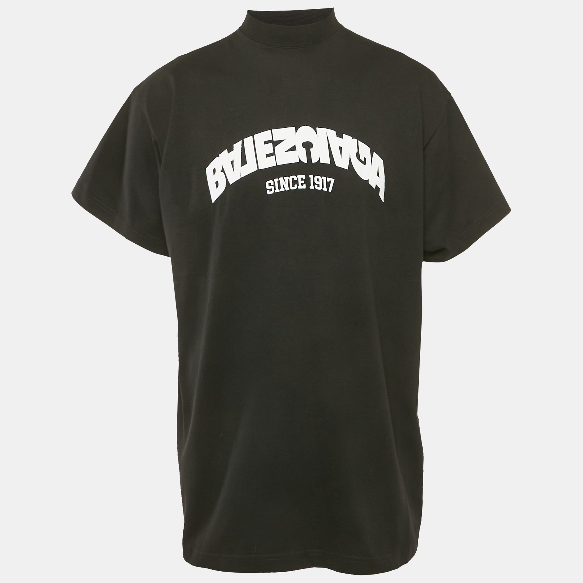 Balenciaga Back Flip Logo Embroidery Cotton Oversized Unisex T-Shirt XS, Black
Balenciaga Back Flip Logo Embroidery Cotton Oversized Unisex T-Shirt XS, Black
