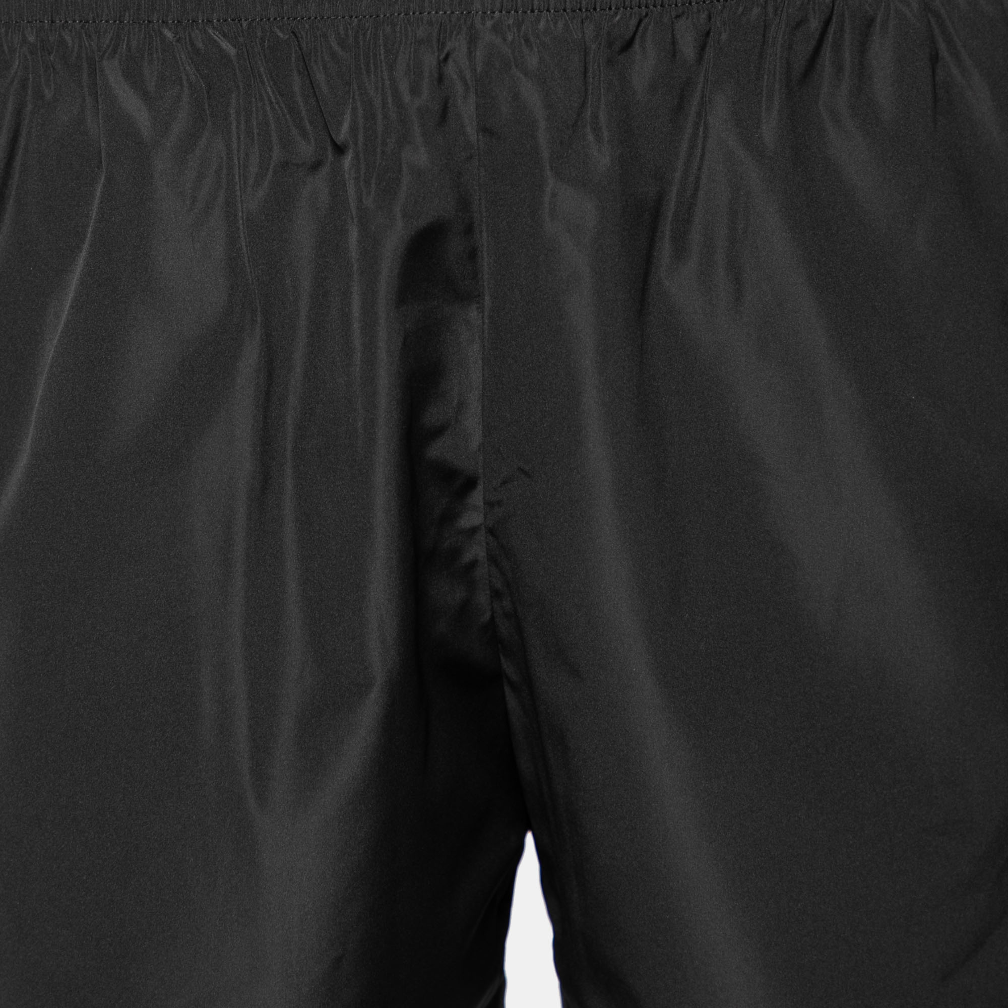 Balenciaga Black Synthetic Logo Embroidered Running Shorts M