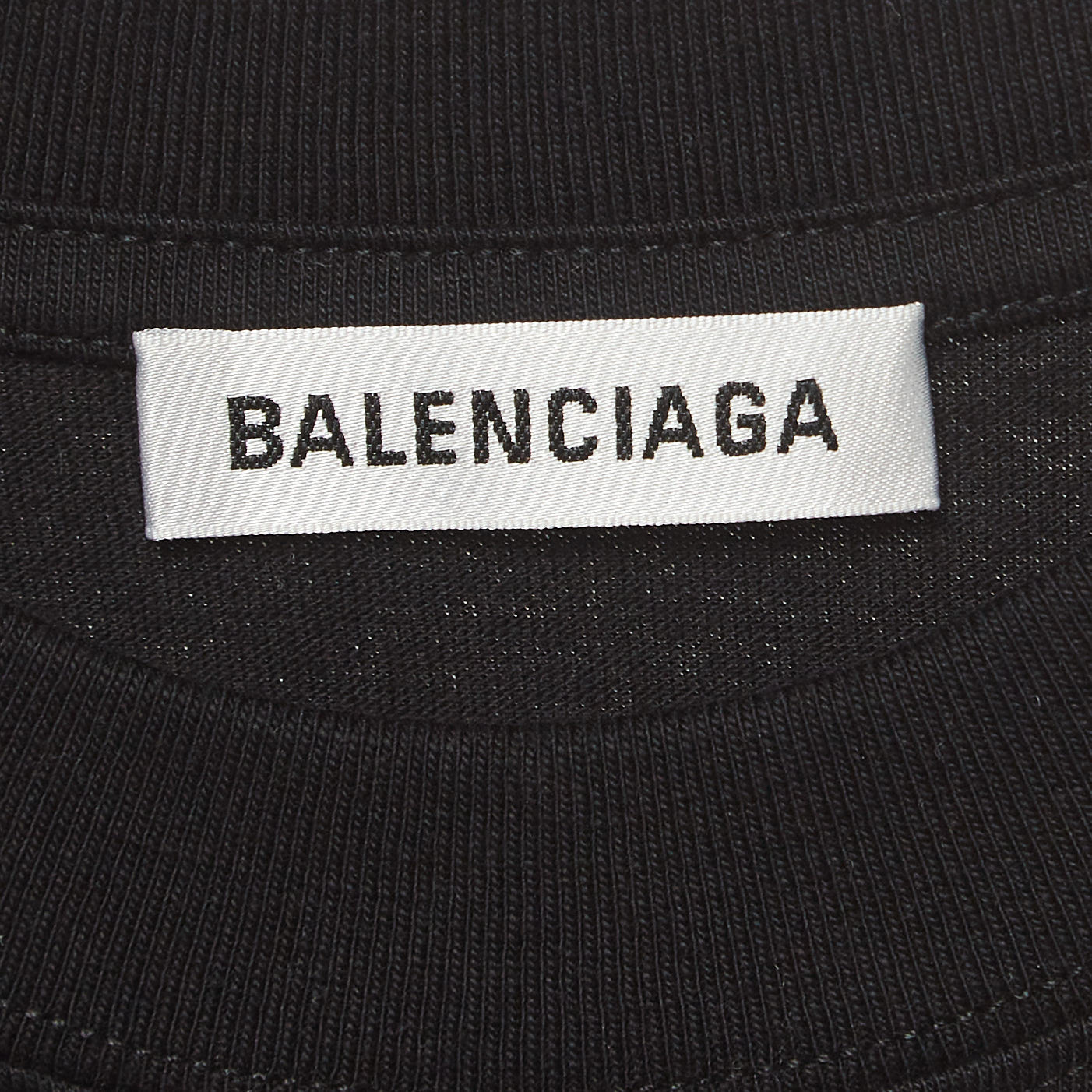 Balenciaga Black Graphic Print Cotton T-Shirt XS