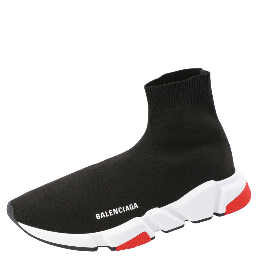 Balenciaga Black Knit Speed Sock Sneakers Size EU 41