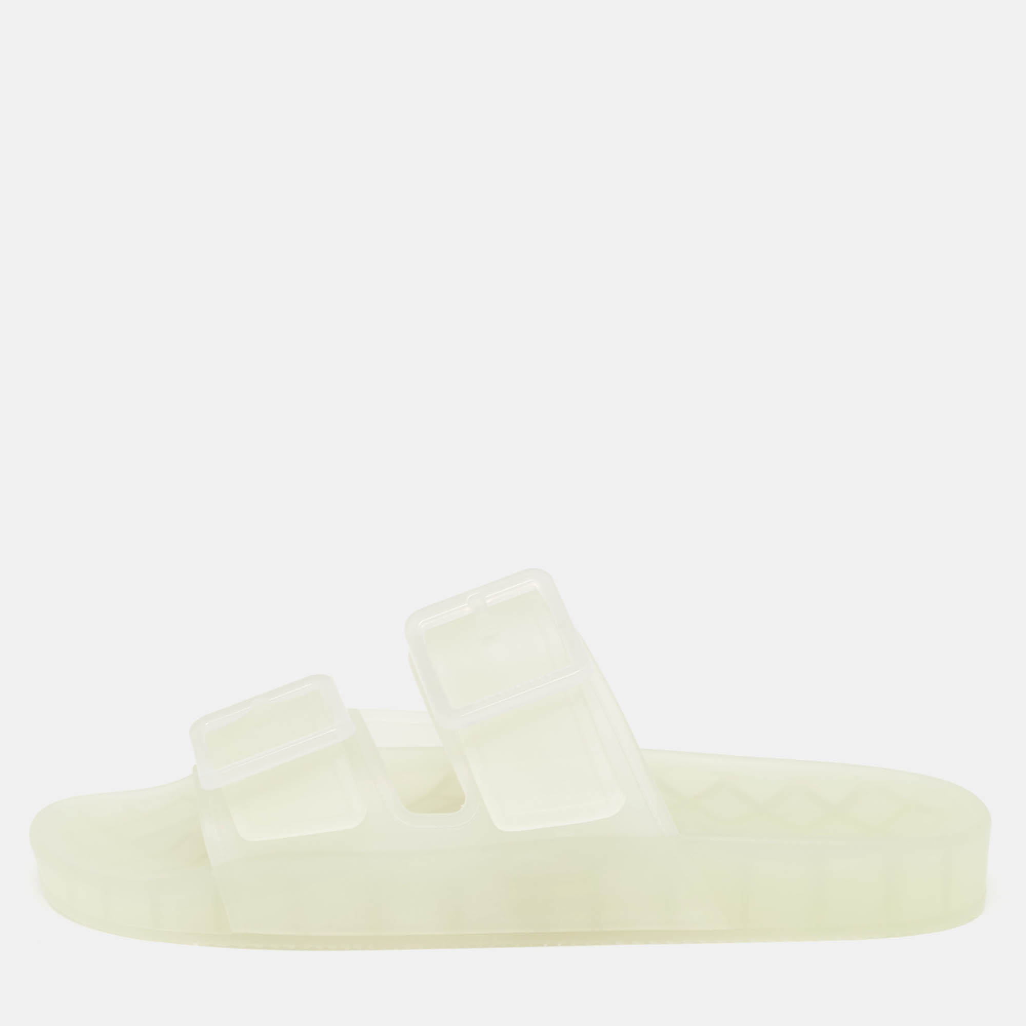 Balenciaga transparent rubber mallorca slides size 42
