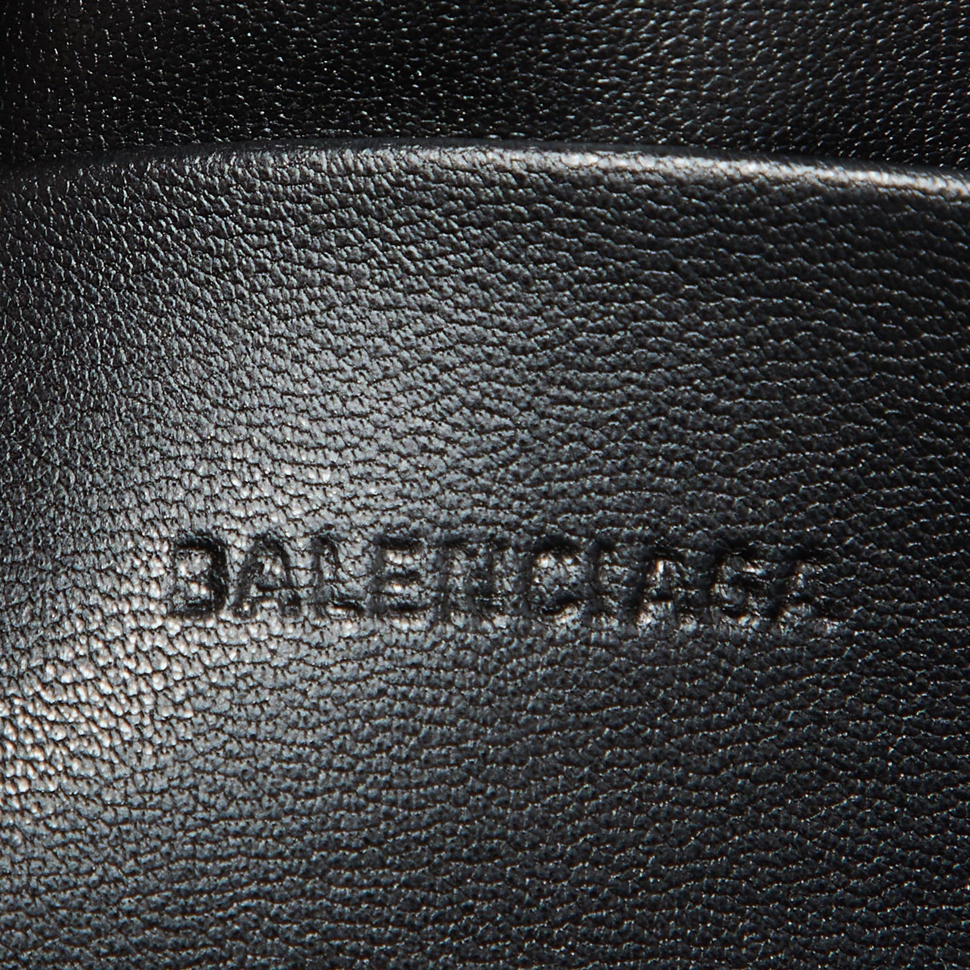 Balenciaga Black Leather Tuck-lock Shoulder Bag