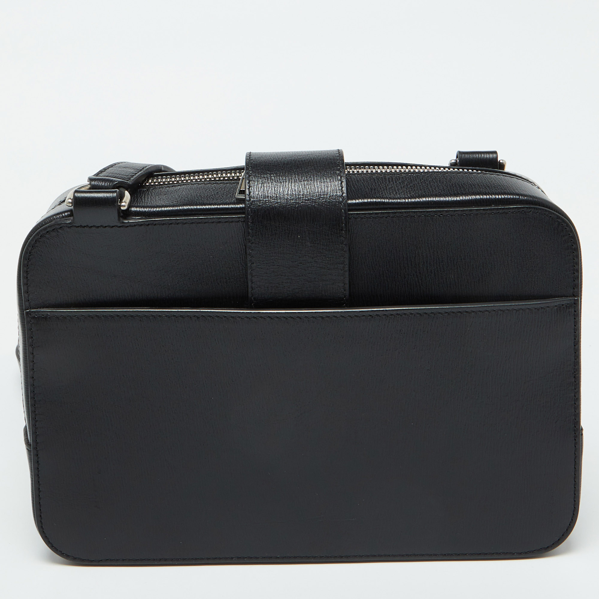 Balenciaga Black Leather Tuck-lock Shoulder Bag