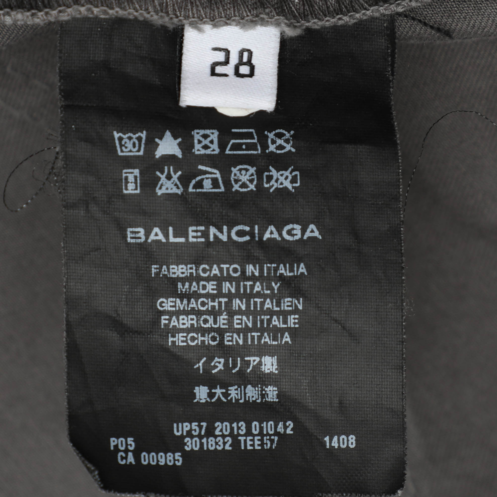 Balenciaga Grey Straight Jeans XS