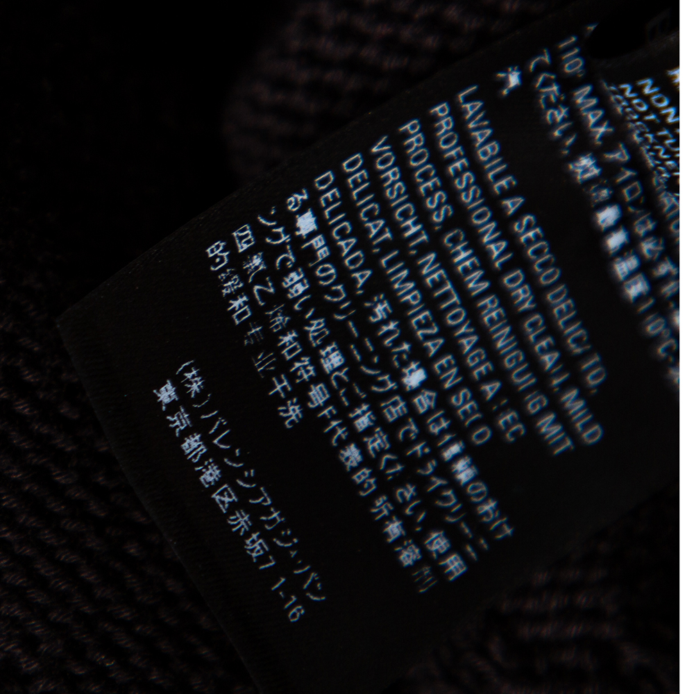 Balenciaga Black Logo Jacquard Cotton Oversized Sweater M