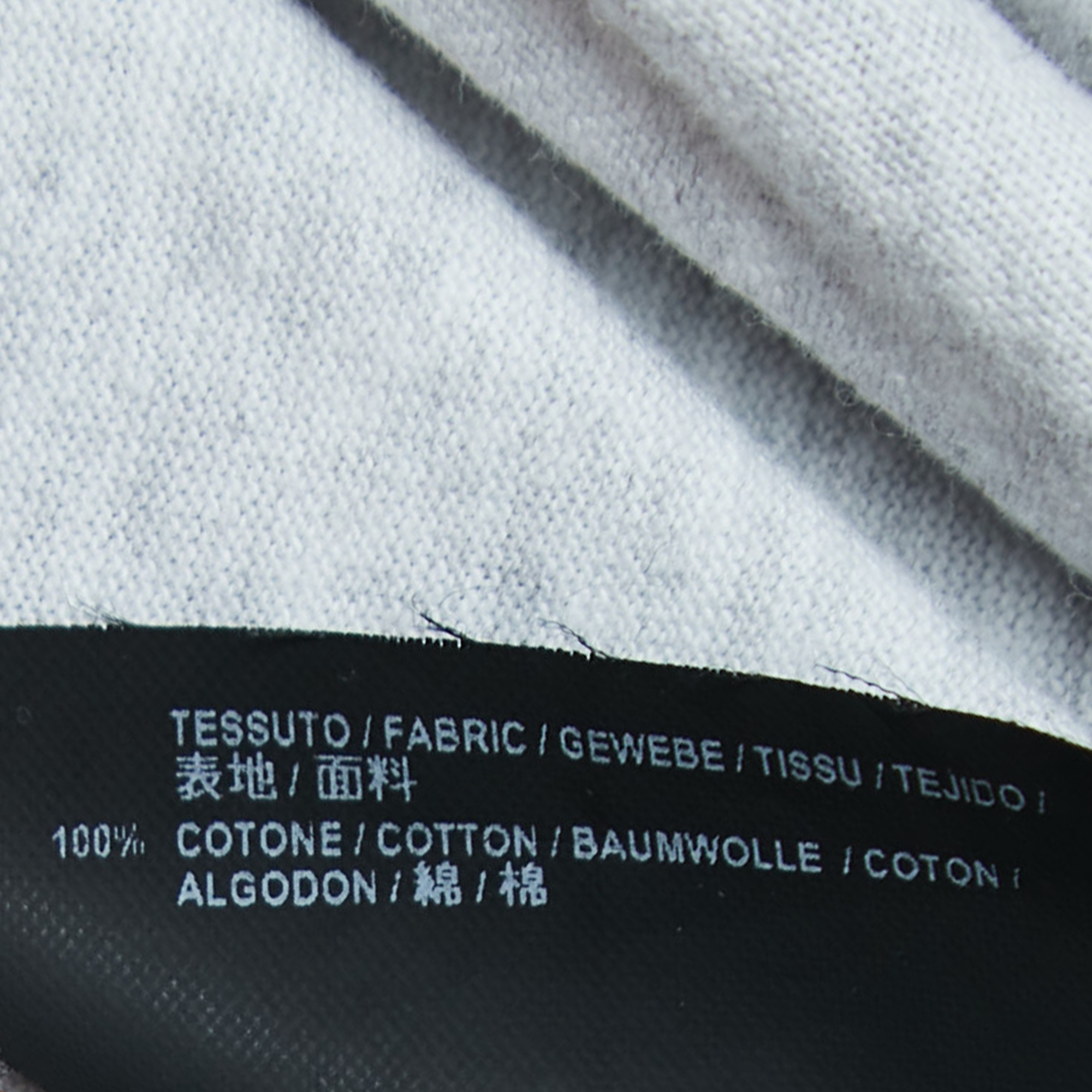 Balenciaga Grey Cotton Printed T-Shirt M