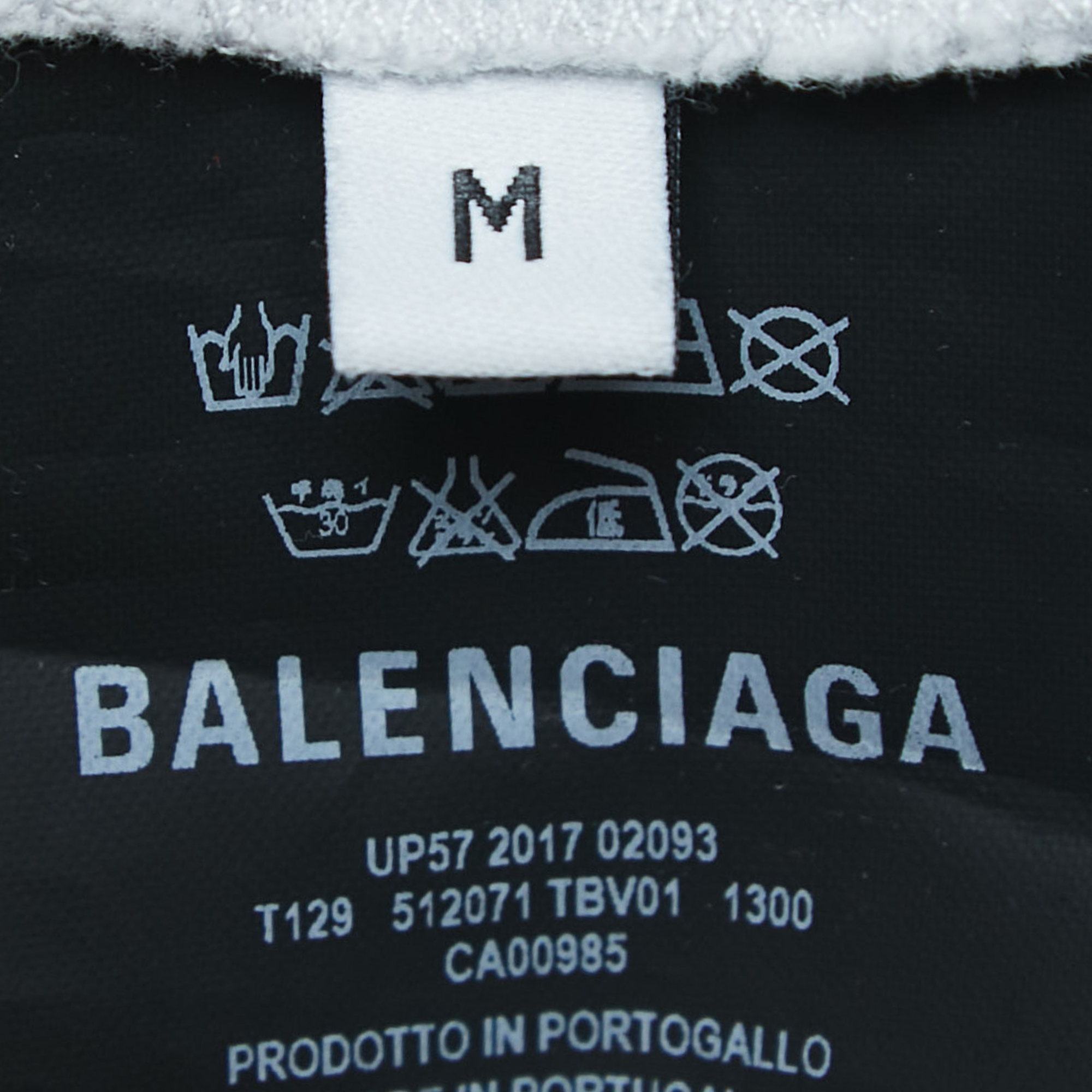 Balenciaga Grey Cotton Printed T-Shirt M