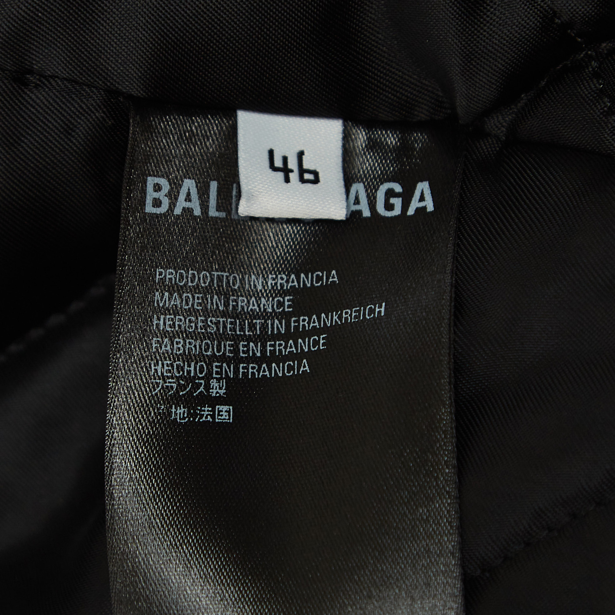 Balenciaga Black Logo Monogram Print Faux Fur Oversized Long Coat S