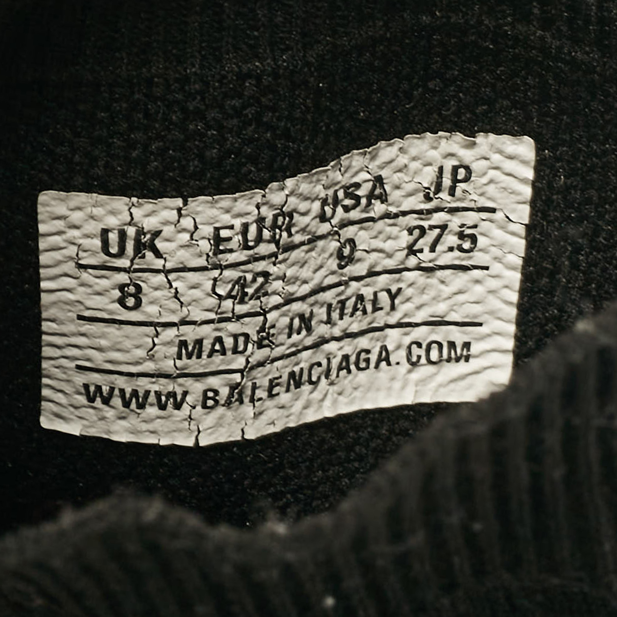 Balenciaga Black Knit Fabric Graffiti Speed Trainer Sneakers Size 42