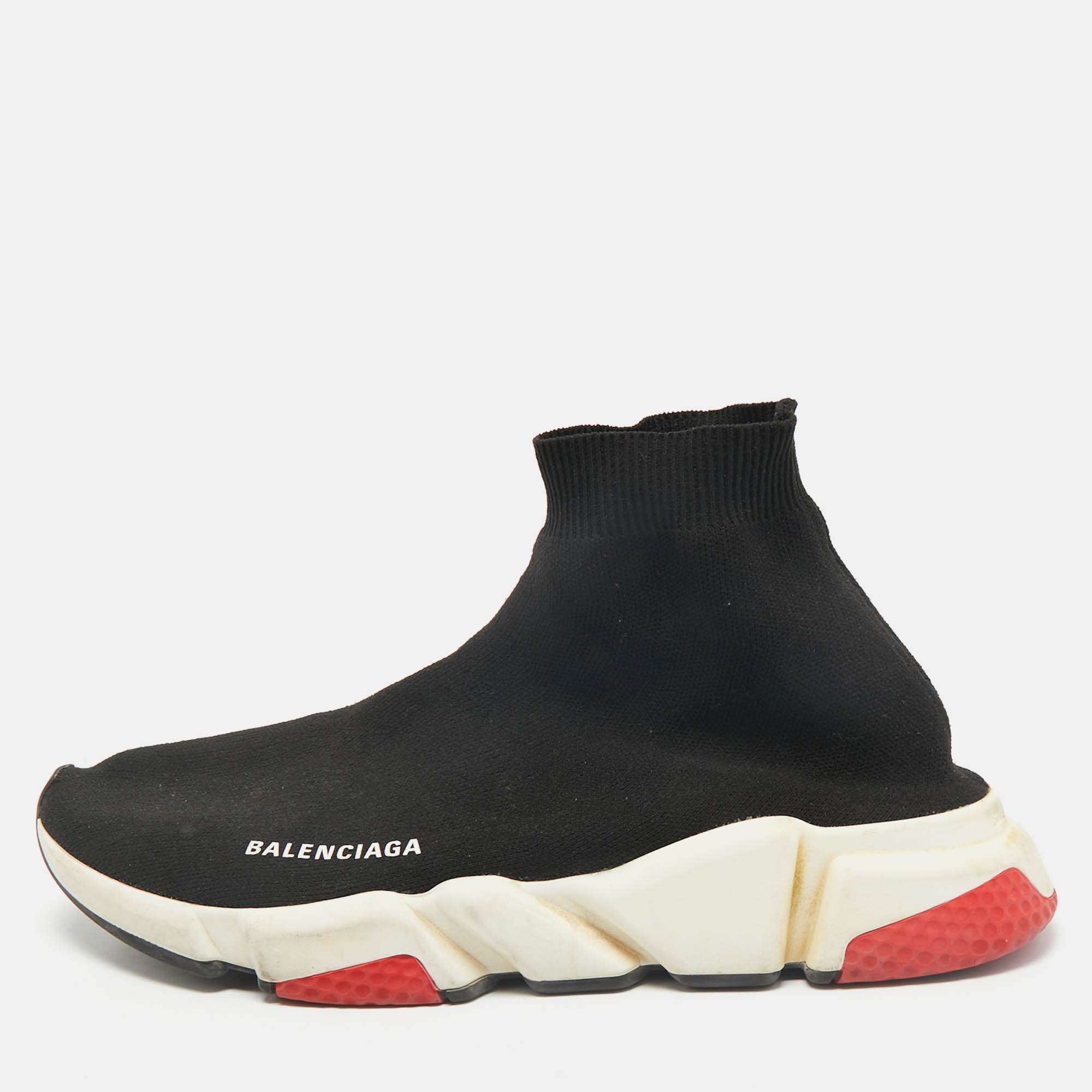 Balenciaga Black Knit Fabric Speed Trainer High Top Sneakers Size
Balenciaga Black Knit Fabric Speed Trainer High Top Sneakers Size