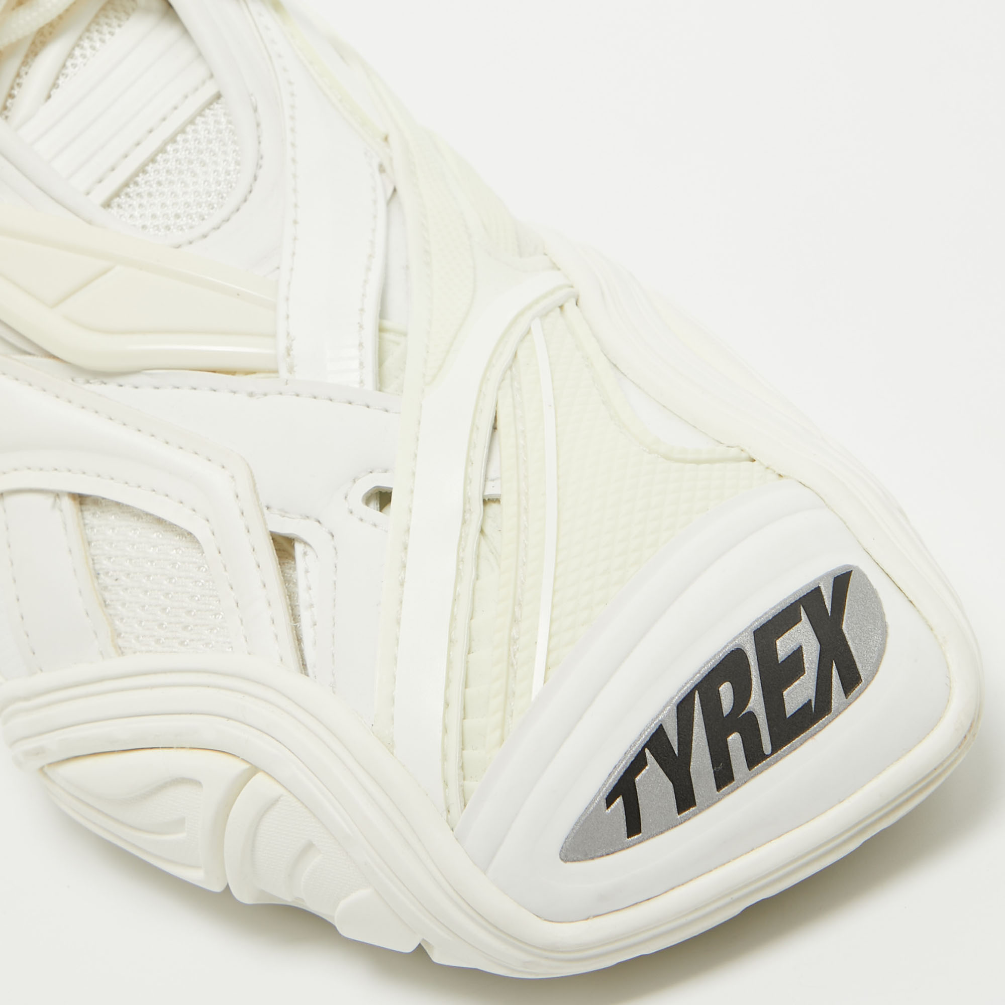 Balenciaga White Rubber And Mesh Tyrex Sneakers Size 42