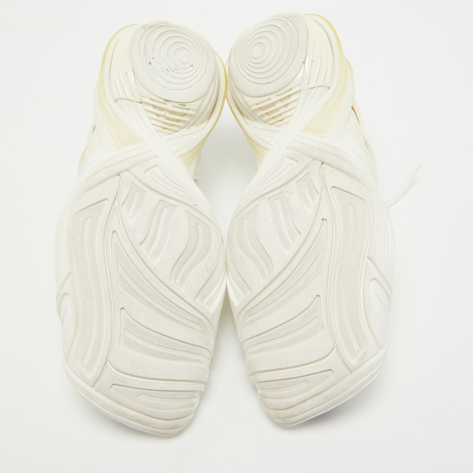 Balenciaga White Rubber And Mesh Tyrex Sneakers Size 42
