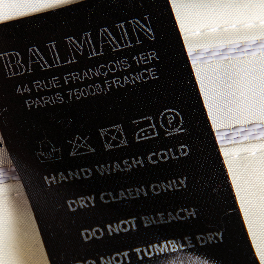 Balmain Grey Wool Super 130's Pants 4XL