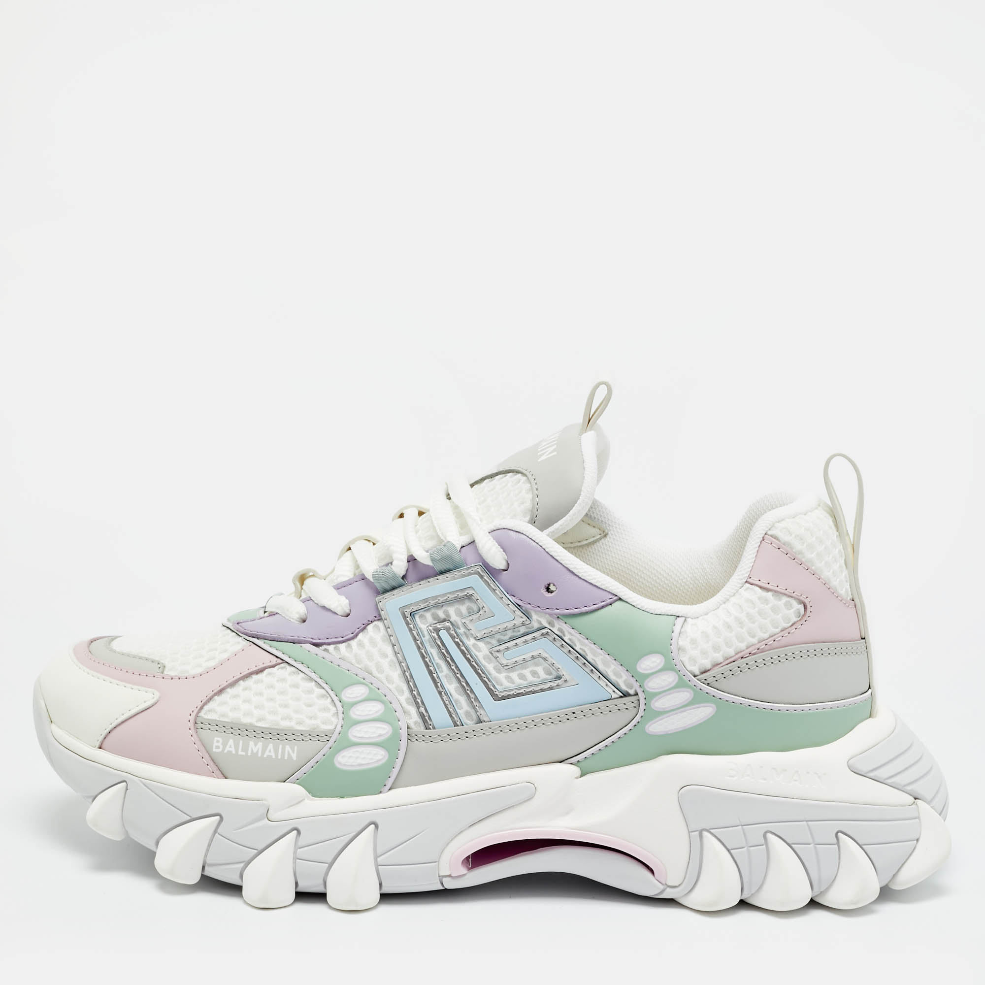 Balmain B-East Pb Size Multicolor Leather and Mesh Lace Up Sneakers
Balmain B-East Pb Size Multicolor Leather and Mesh Lace Up Sneakers