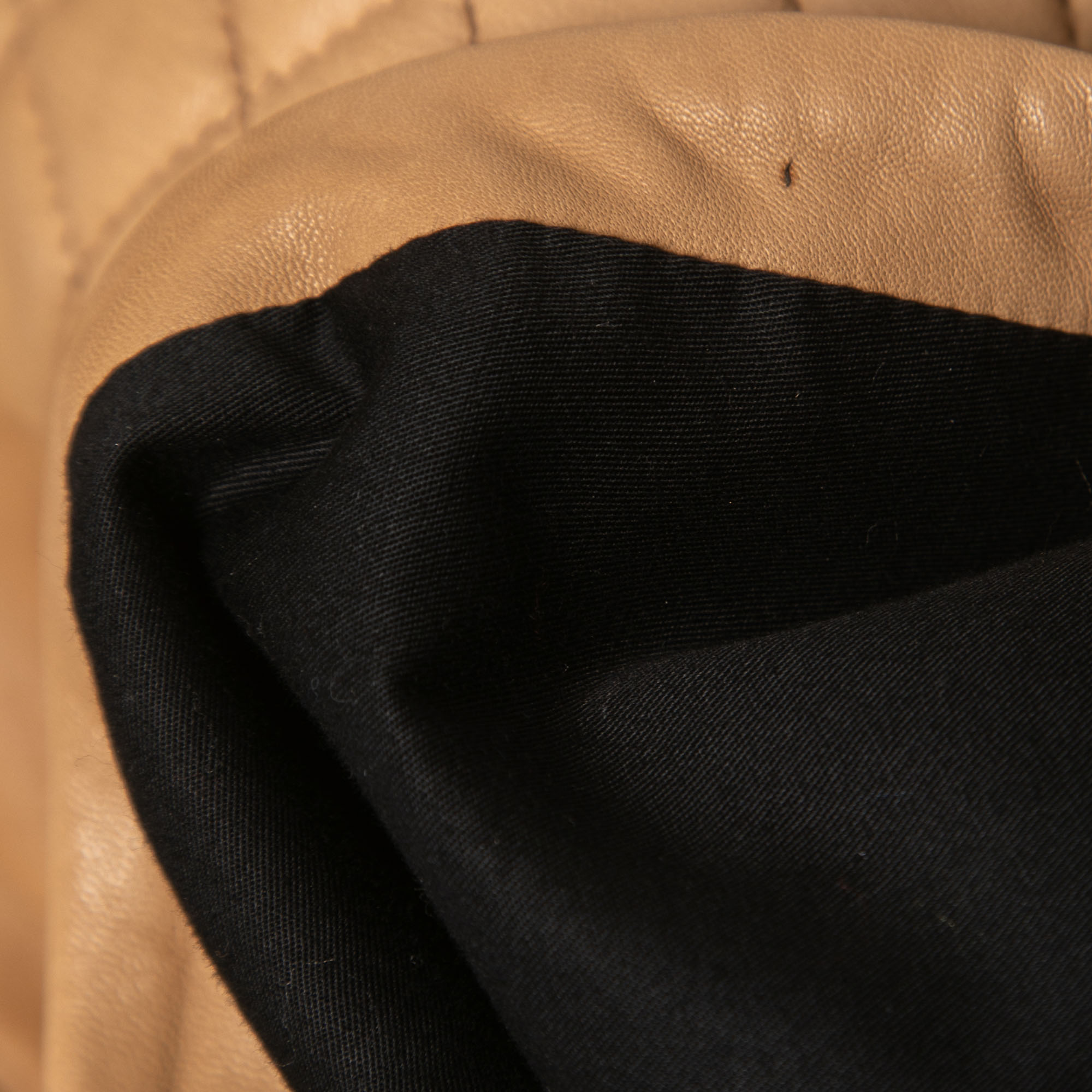 Balmain Beige Lambskin Leather Hooded Jacket 2XL