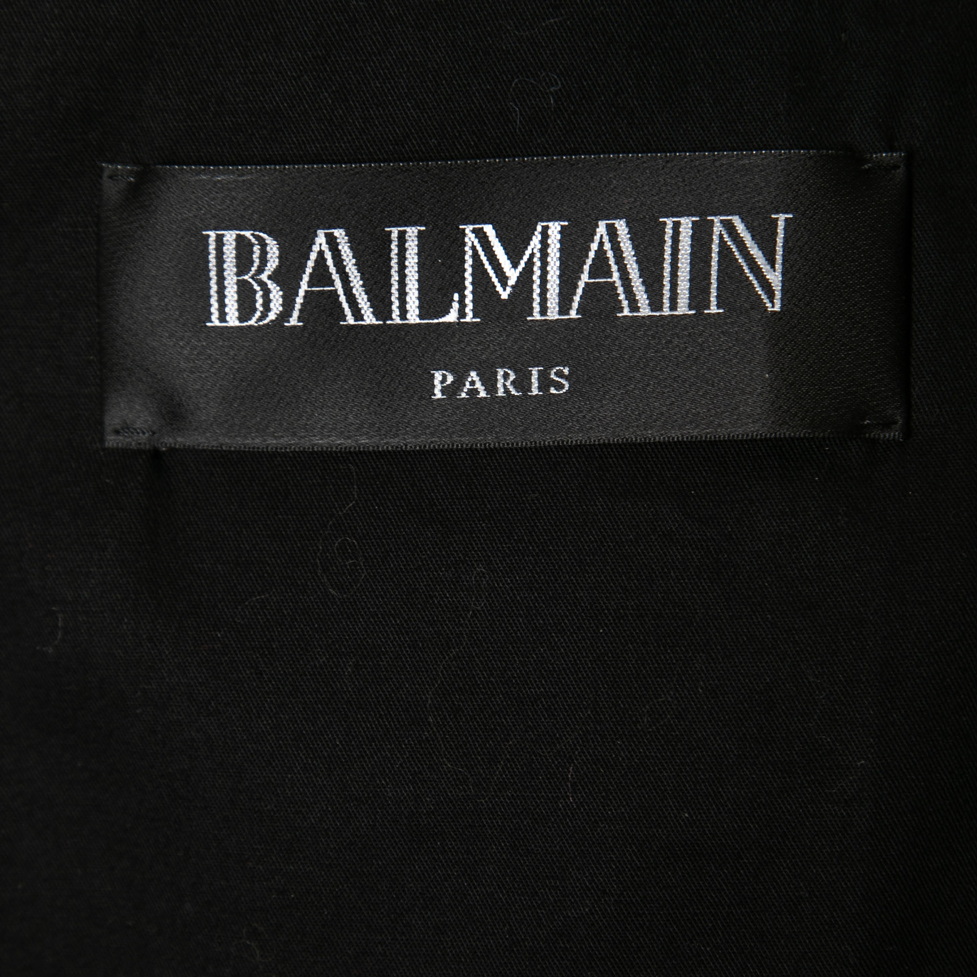 Balmain Beige Lambskin Leather Hooded Jacket 2XL