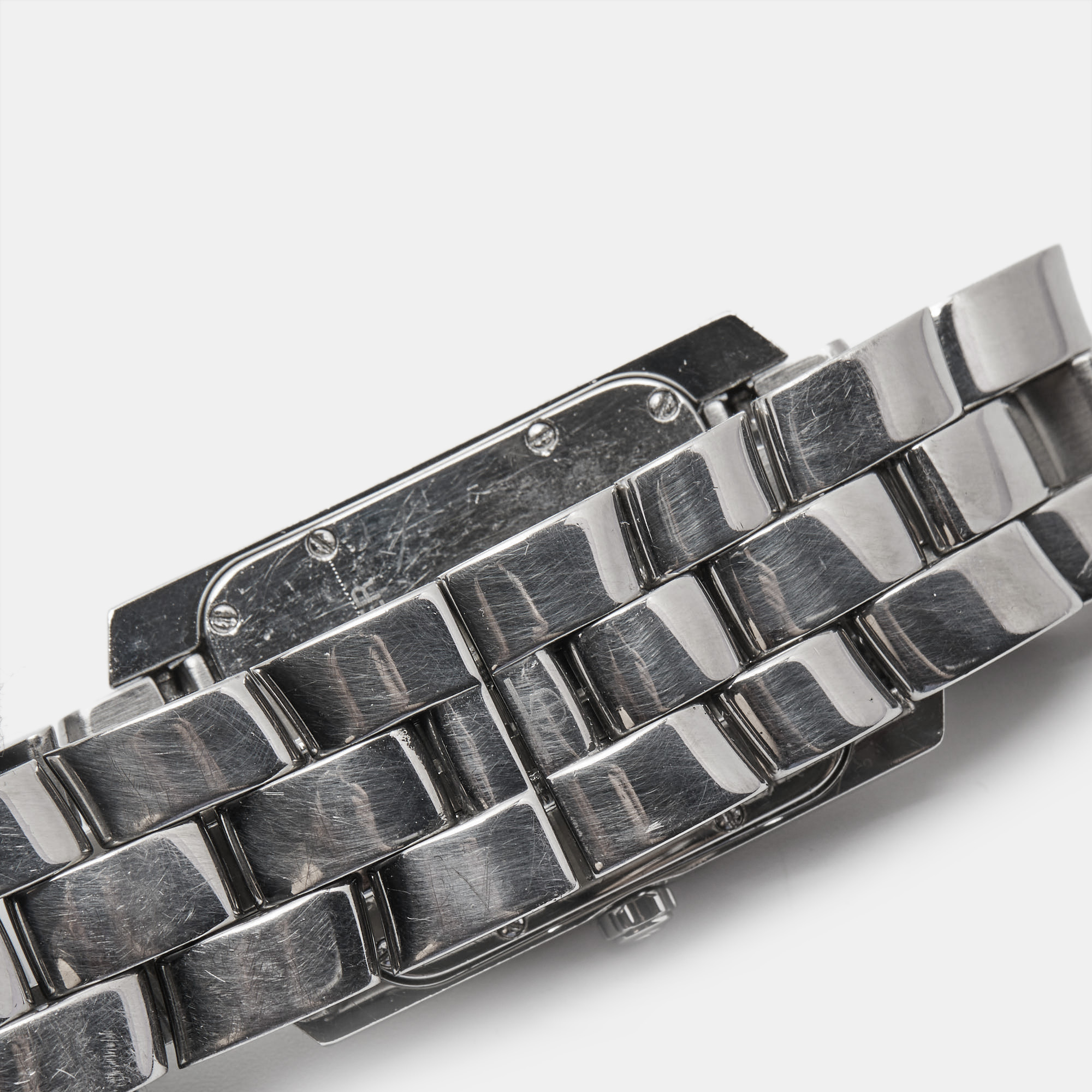 Baume & Mercier Silver White Stainless Steel Hampton 65310 Men's Wristwatch 26 Mm
