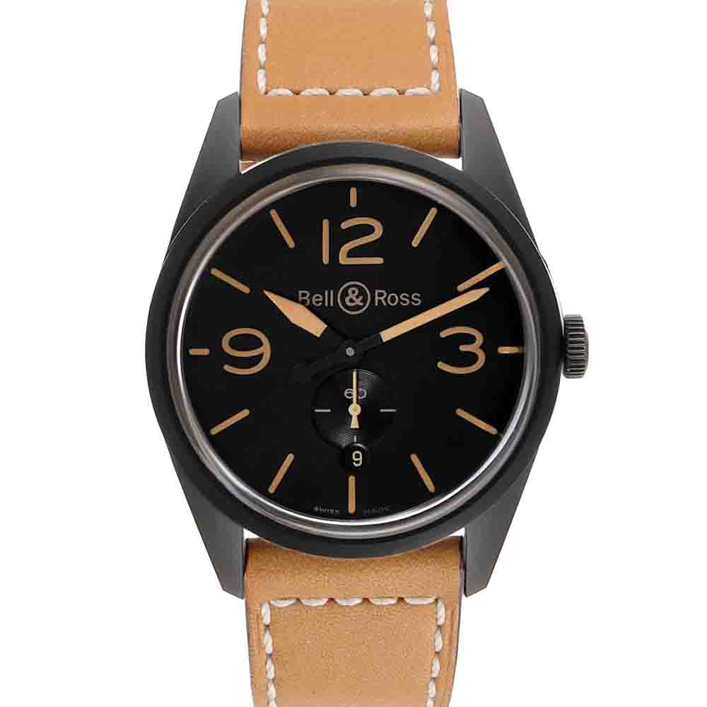Bell & Ross Black Ceramic BR123 Vintage Men's Wristwatch 41 MM