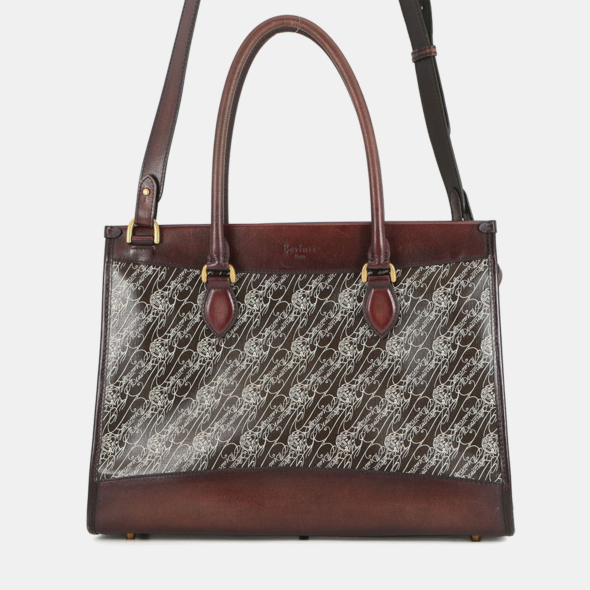 Berluti Cabas Toile Malbeuf Brown Canvas and Leather Tote Bag
Berluti Cabas Toile Malbeuf Brown Canvas and Leather Tote Bag