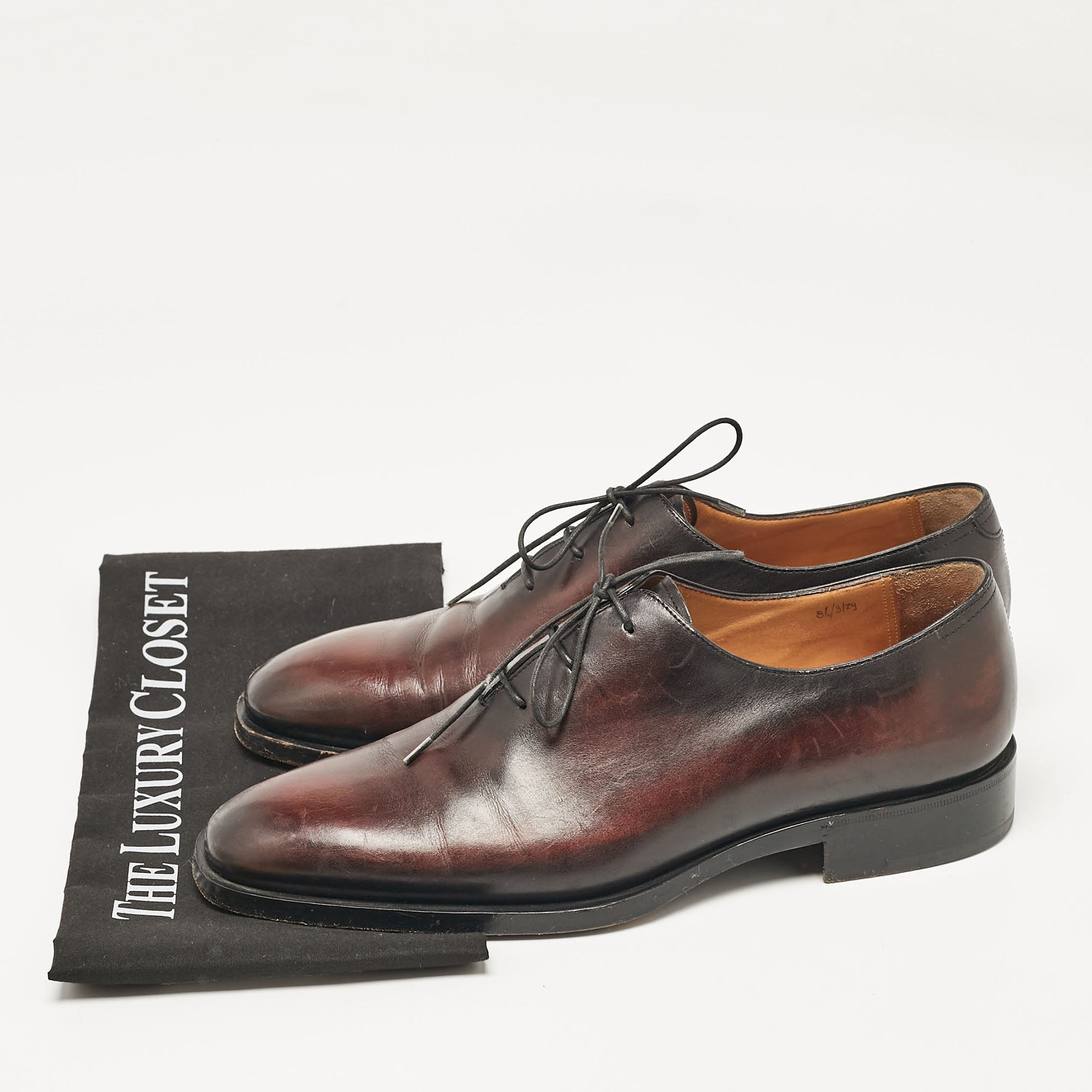 Berluti Two Tone Leather Alessandro Oxfords Size 42.5