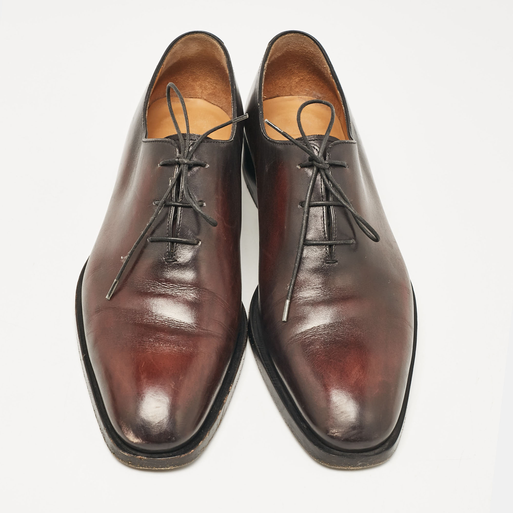 Berluti Two Tone Leather Alessandro Oxfords Size 42.5