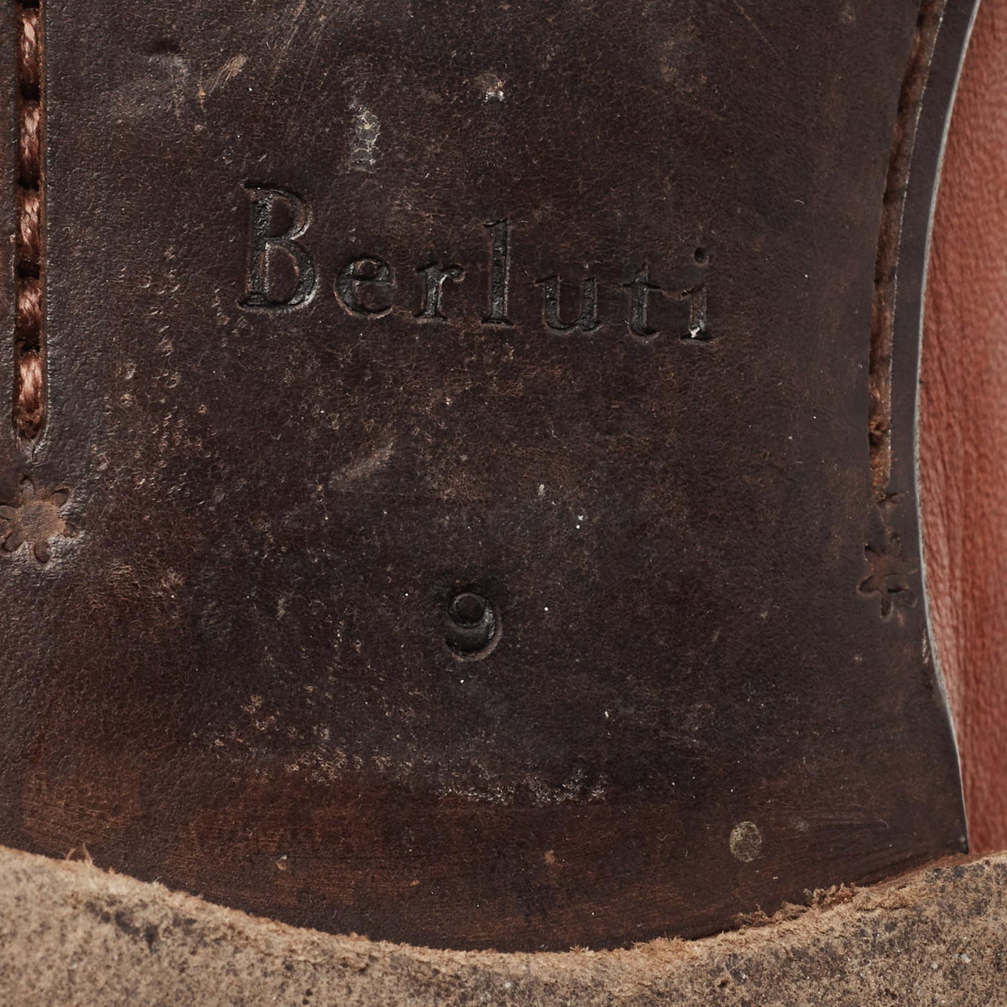 Berluti Brown Leather Lorenzo Loafers Size 43