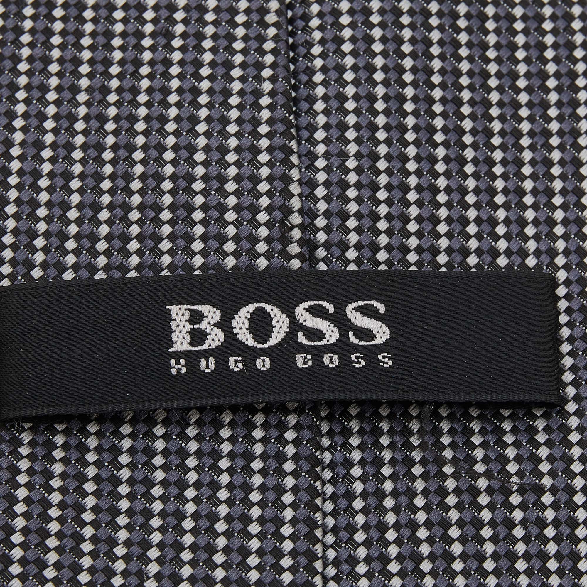 Boss By Hugo Boss Monochrome Jacquard Silk Tie