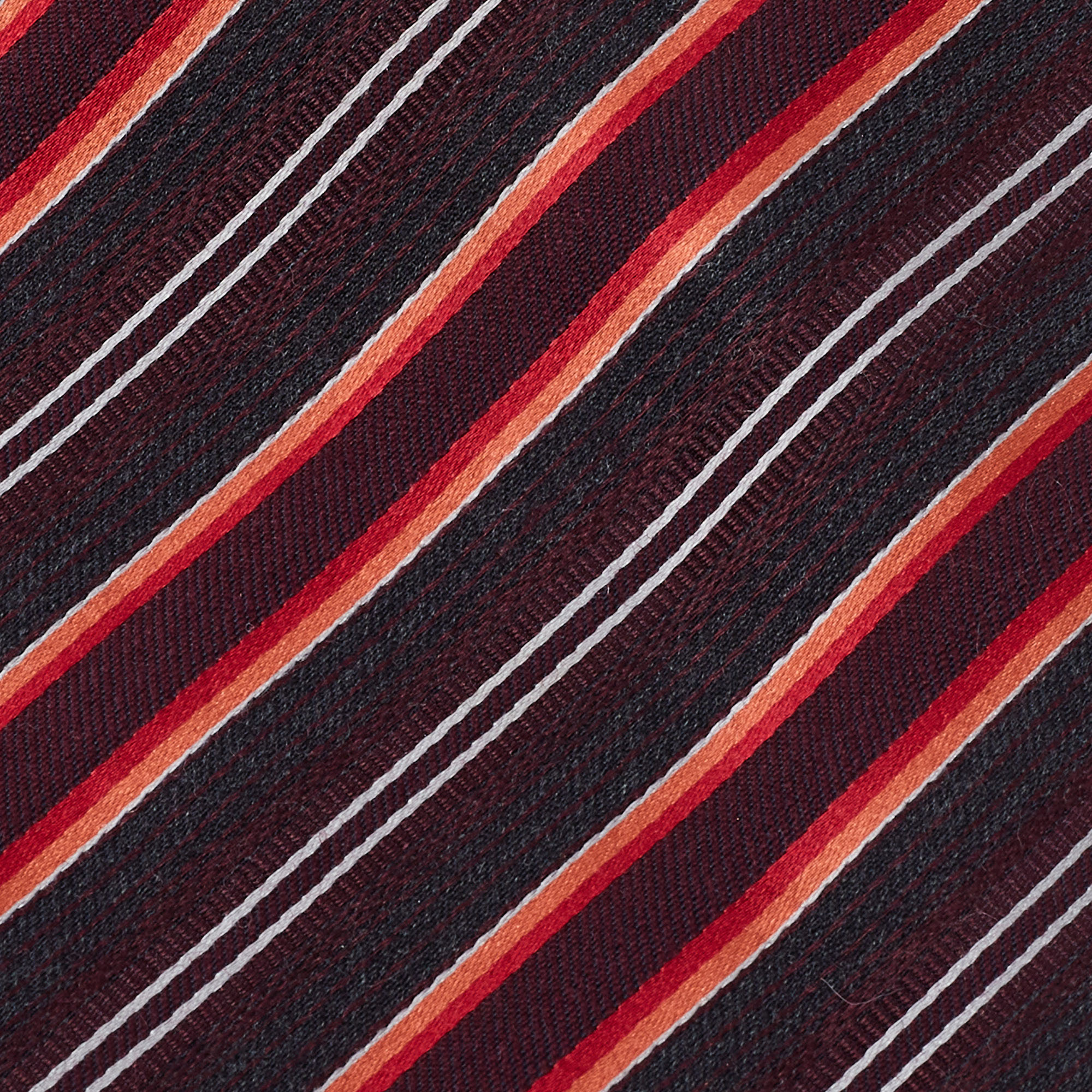 Boss By Hugo Boss Multicolor Striped Silk Wool Tie