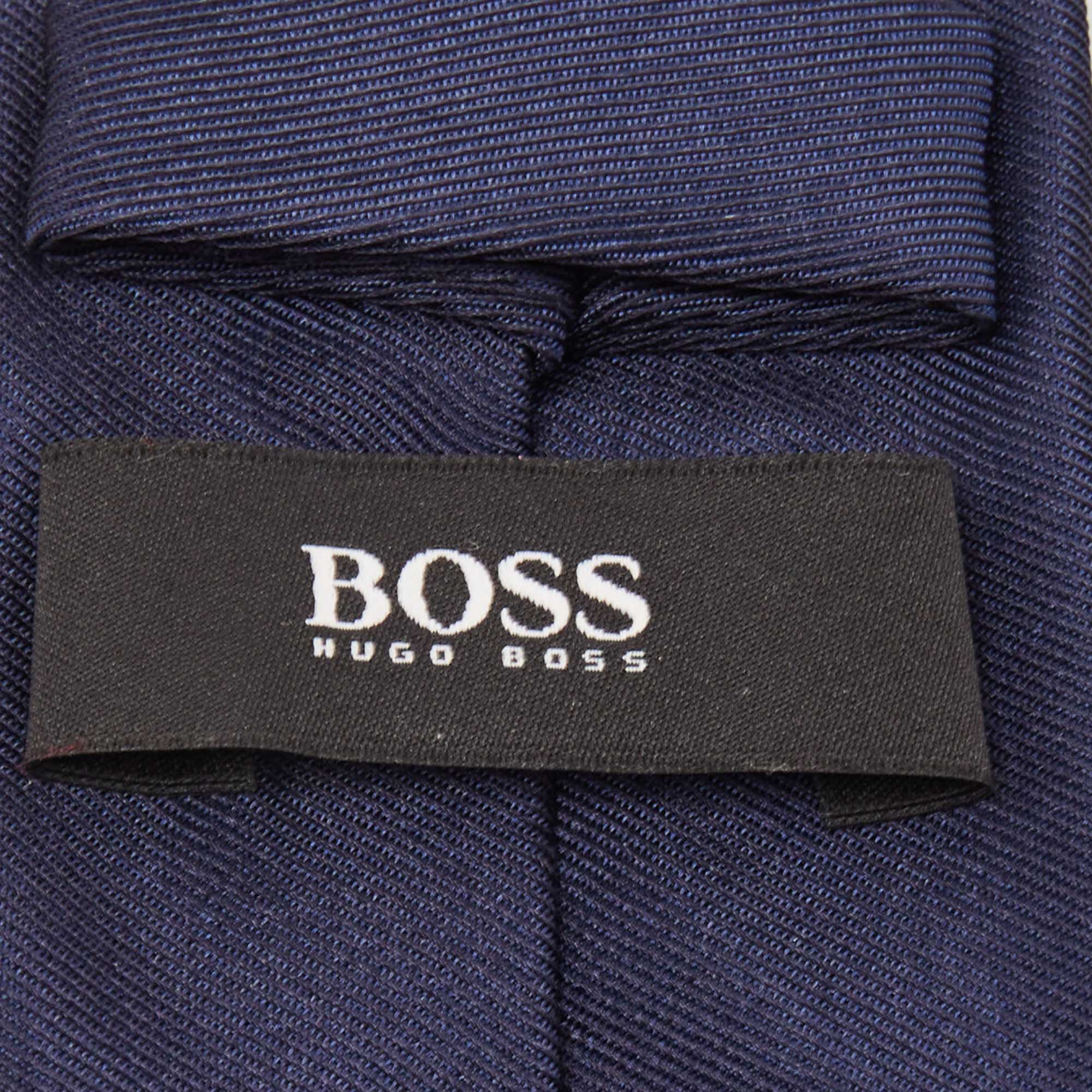 Boss By Hugo Boss Dark Blue Silk Slim Tie