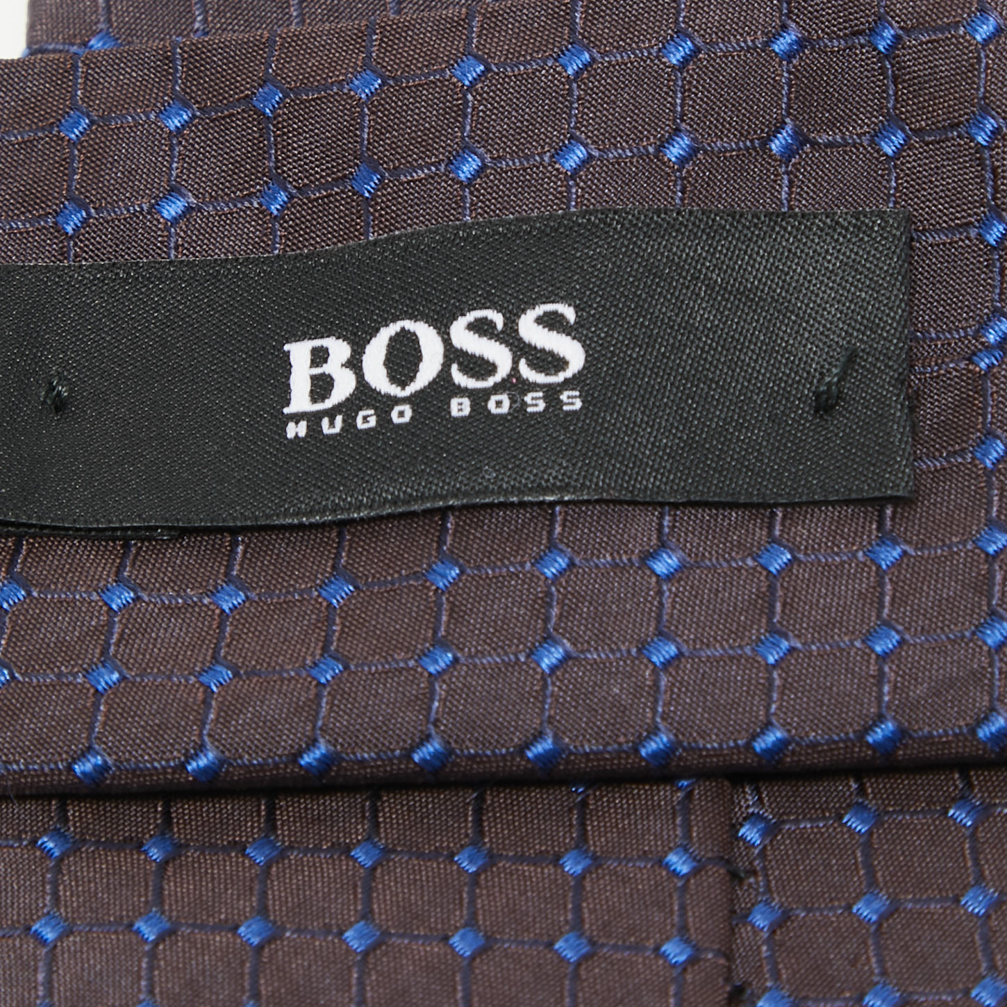 Boss By Hugo Boss Brown Patterned Silk Tie