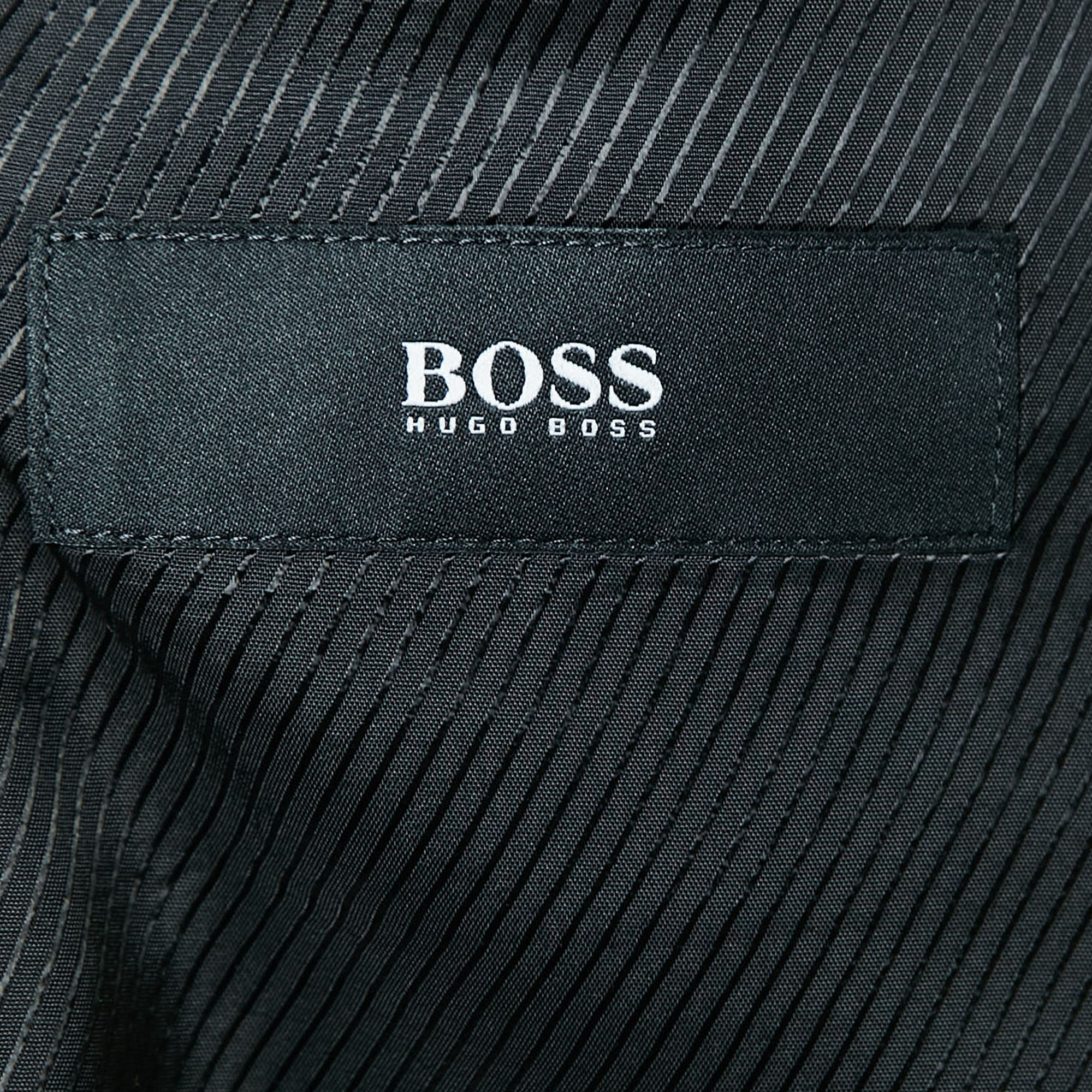 Boss By Hugo Boss Black Virgin Wool Single Breasted Stretch Blazer XL