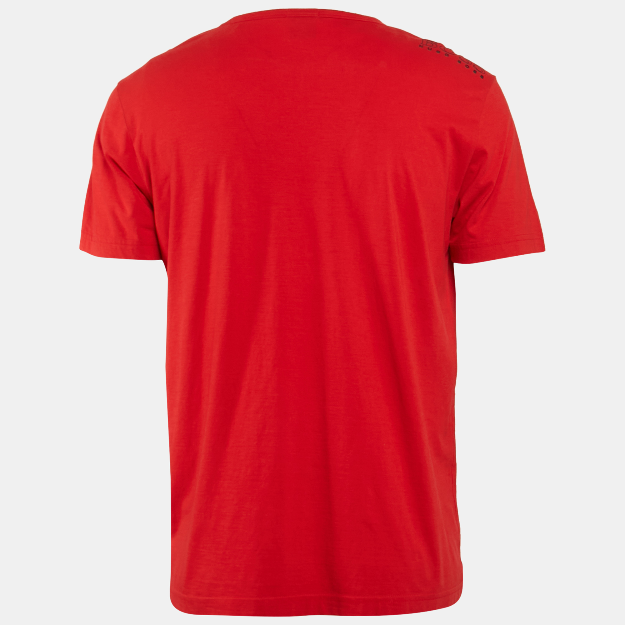 Boss By Hugo Boss Red Logo Print Jersey Crew Neck T-Shirt L