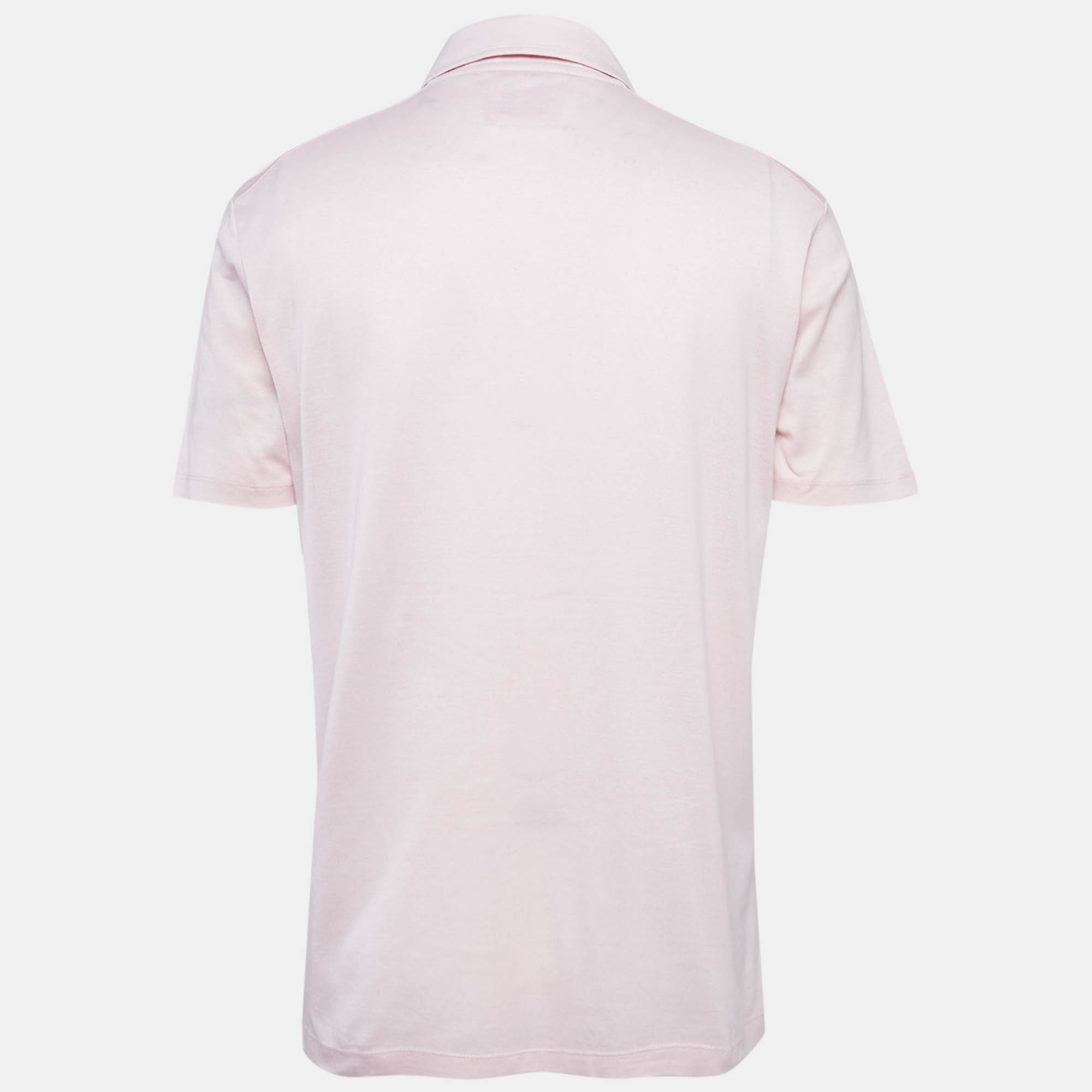 Boss By Hugo Boss Pink Pique Cotton Pryde Polo T-Shirt XL